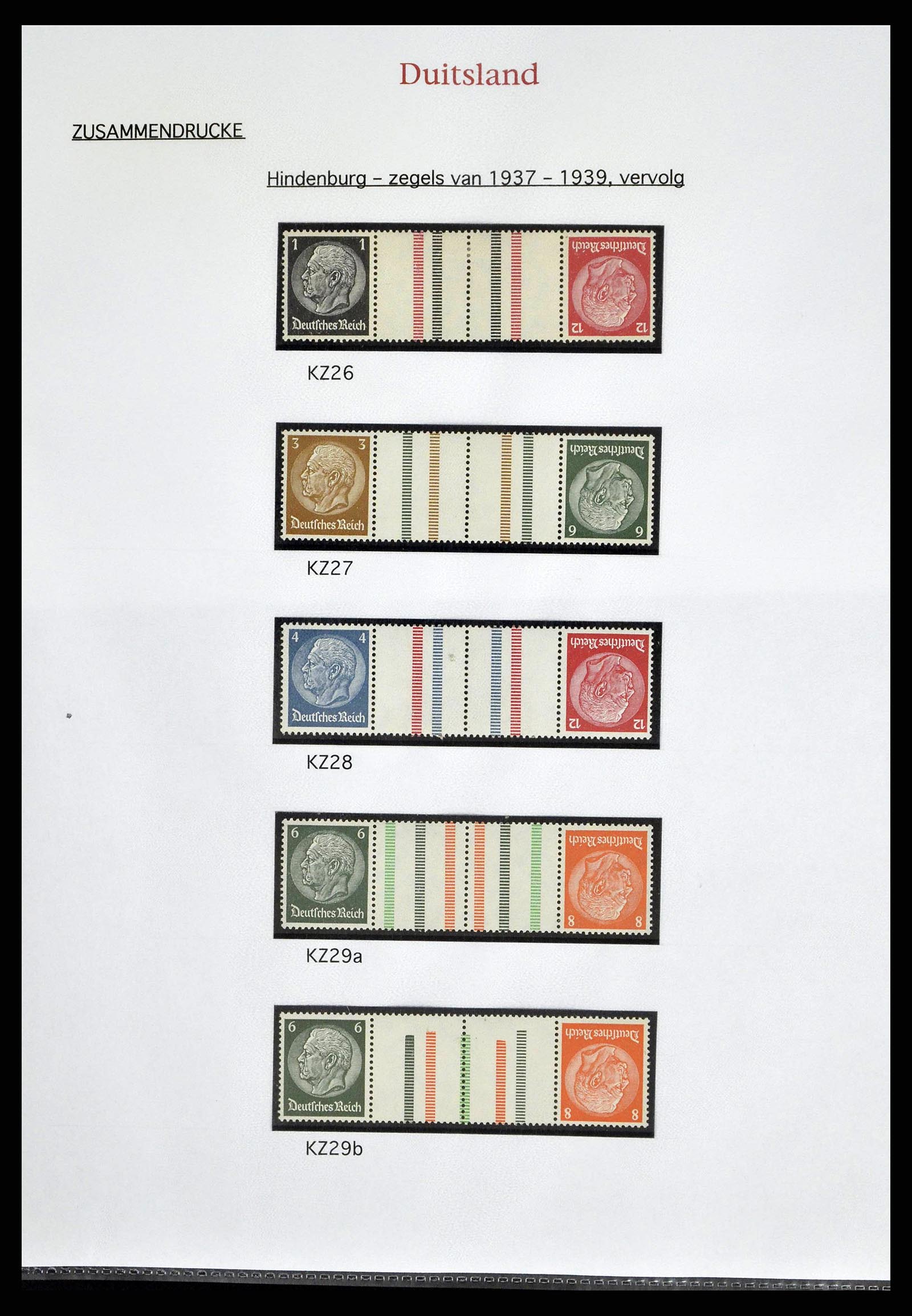 38650 0048 - Stamp collection 38650 German Reich combinations 1912-1942.