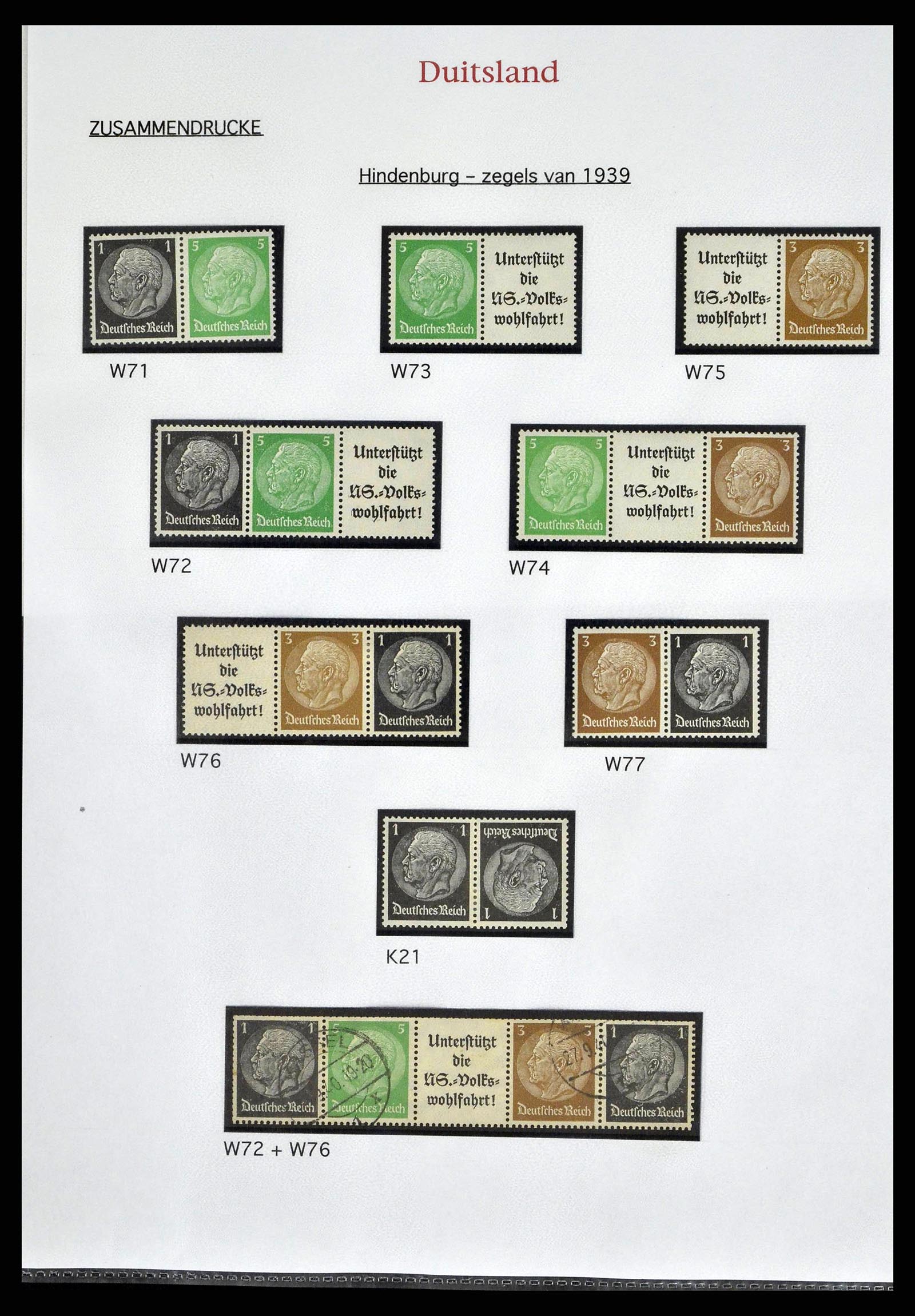 38650 0049 - Stamp collection 38650 German Reich combinations 1912-1942.