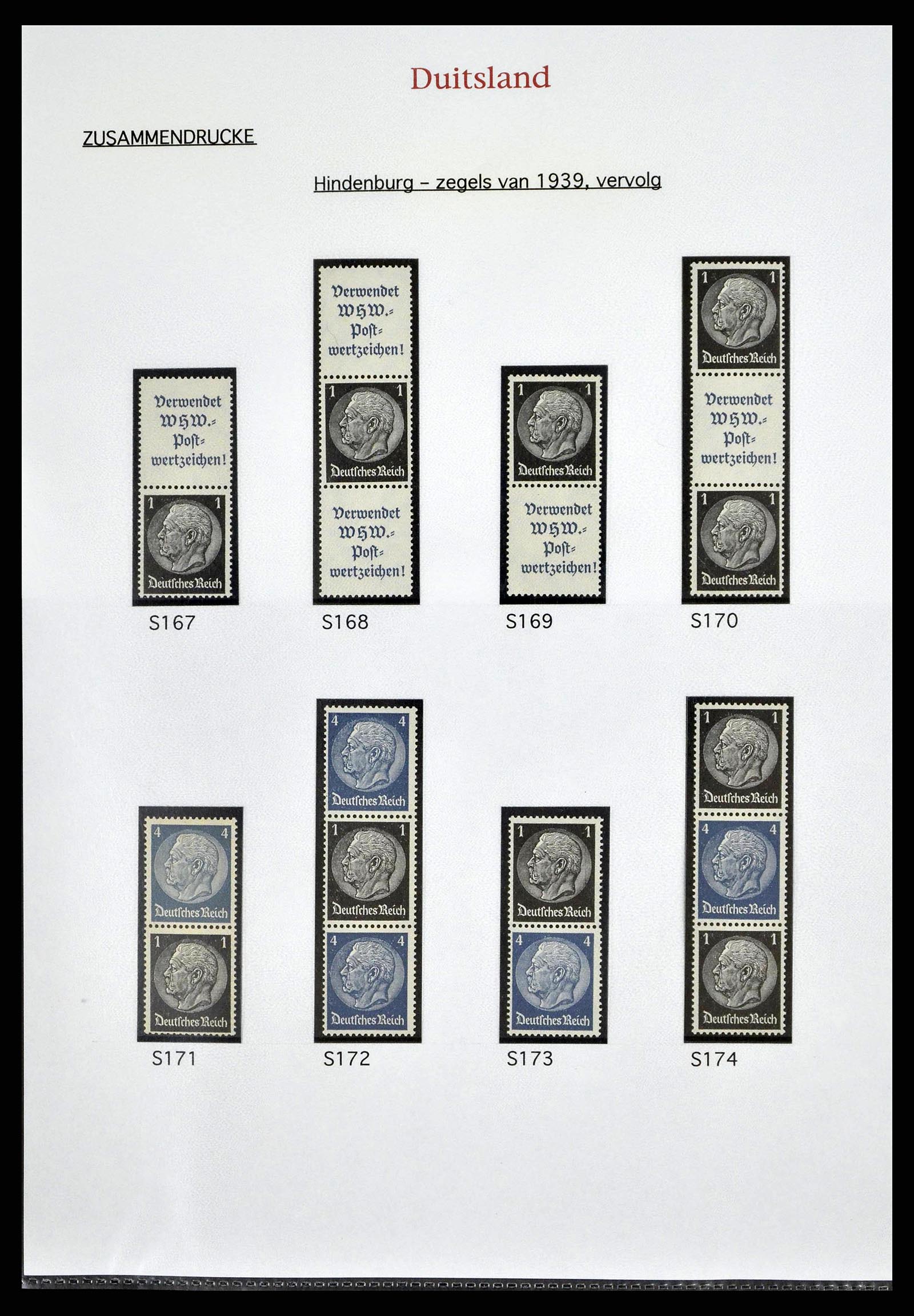 38650 0051 - Stamp collection 38650 German Reich combinations 1912-1942.