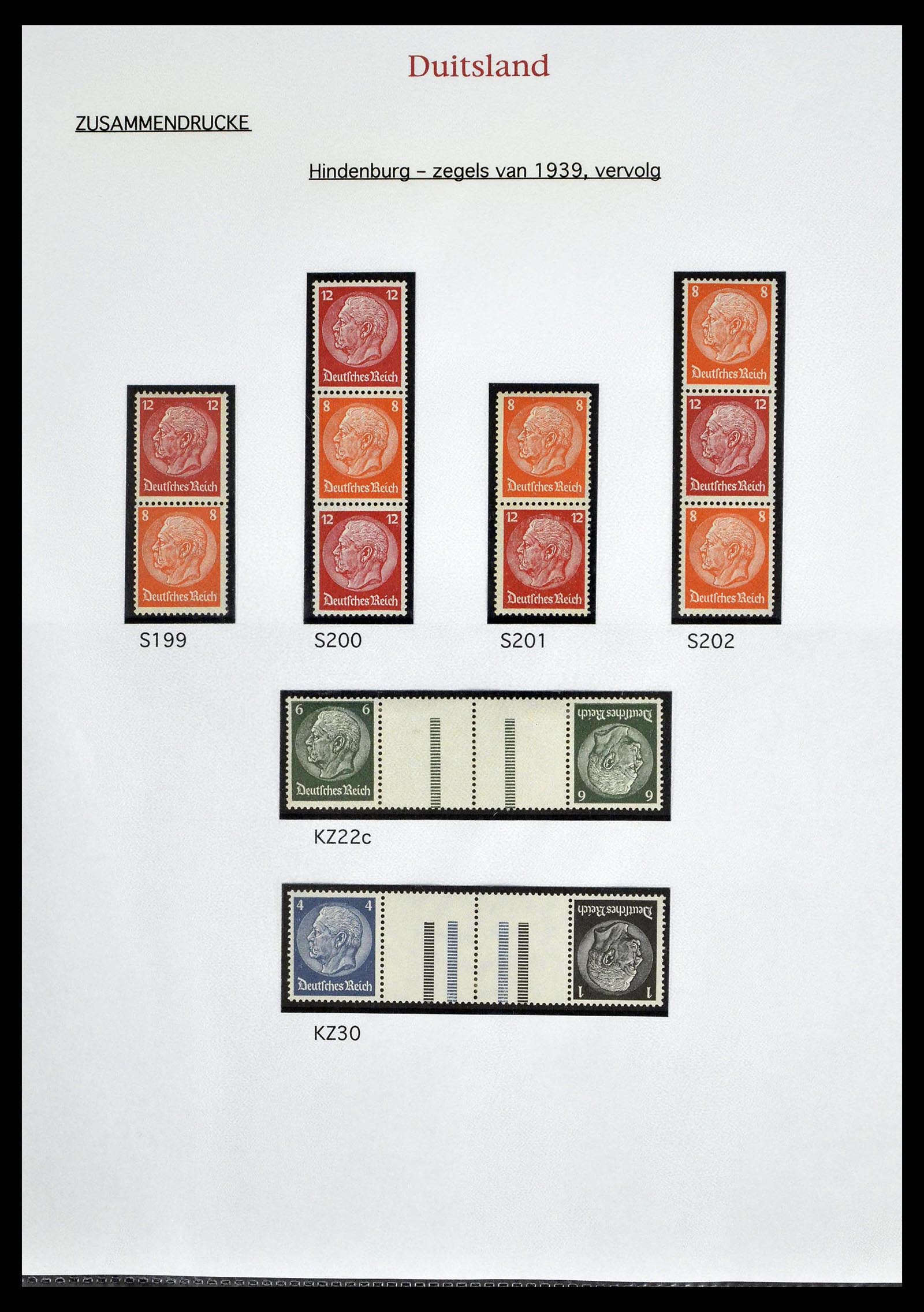 38650 0055 - Stamp collection 38650 German Reich combinations 1912-1942.