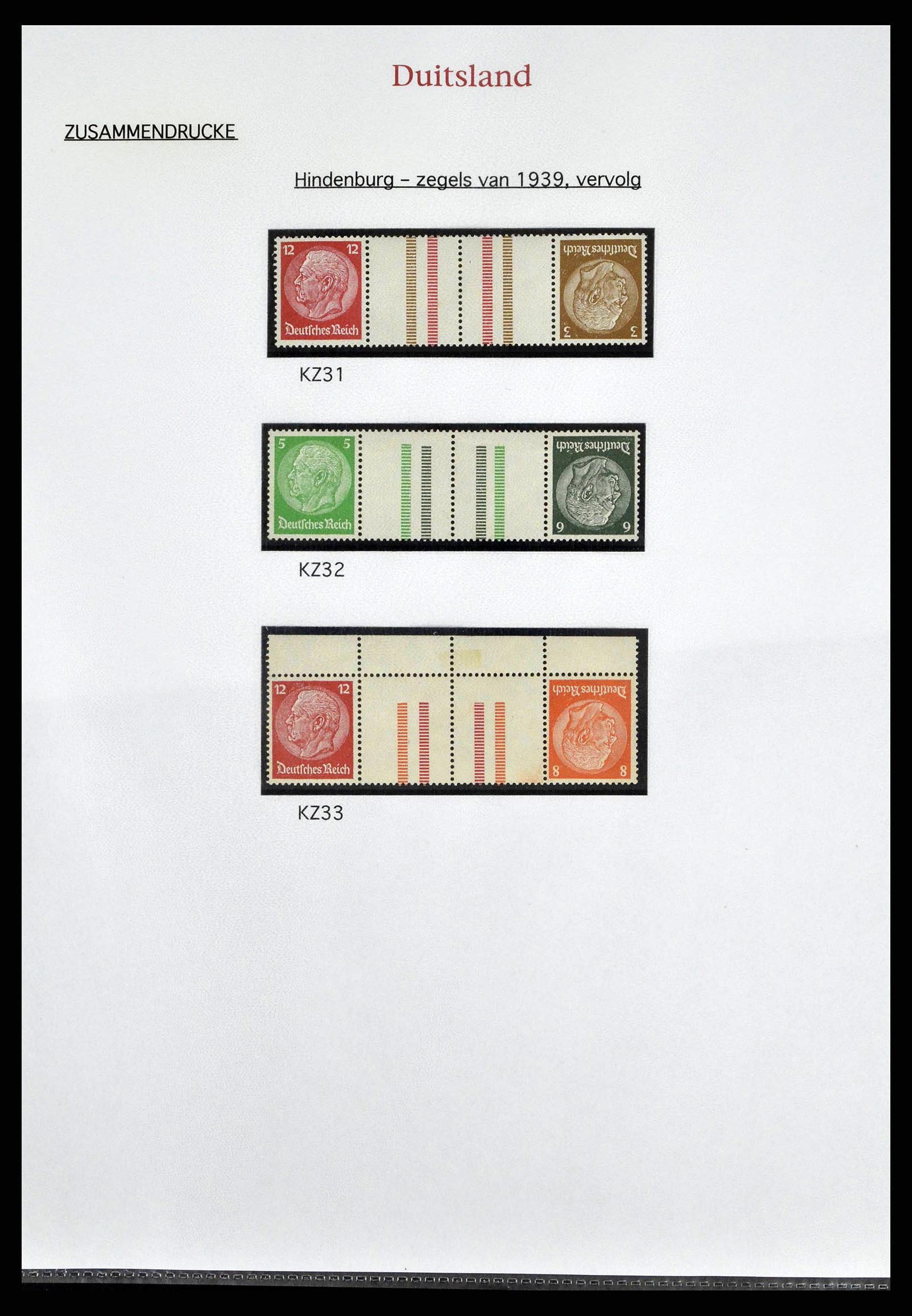 38650 0056 - Stamp collection 38650 German Reich combinations 1912-1942.