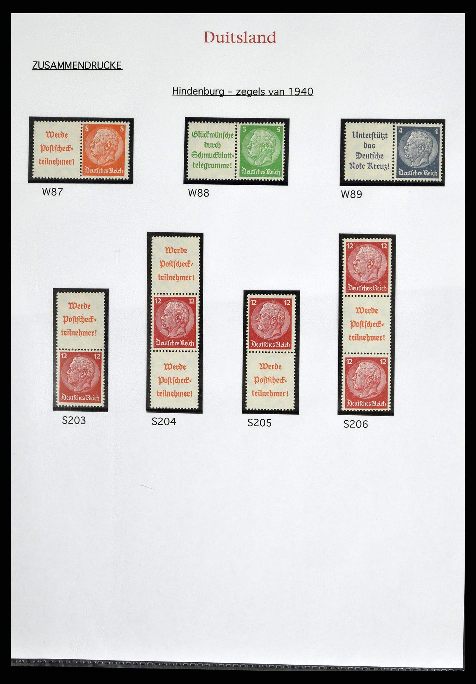 38650 0058 - Stamp collection 38650 German Reich combinations 1912-1942.