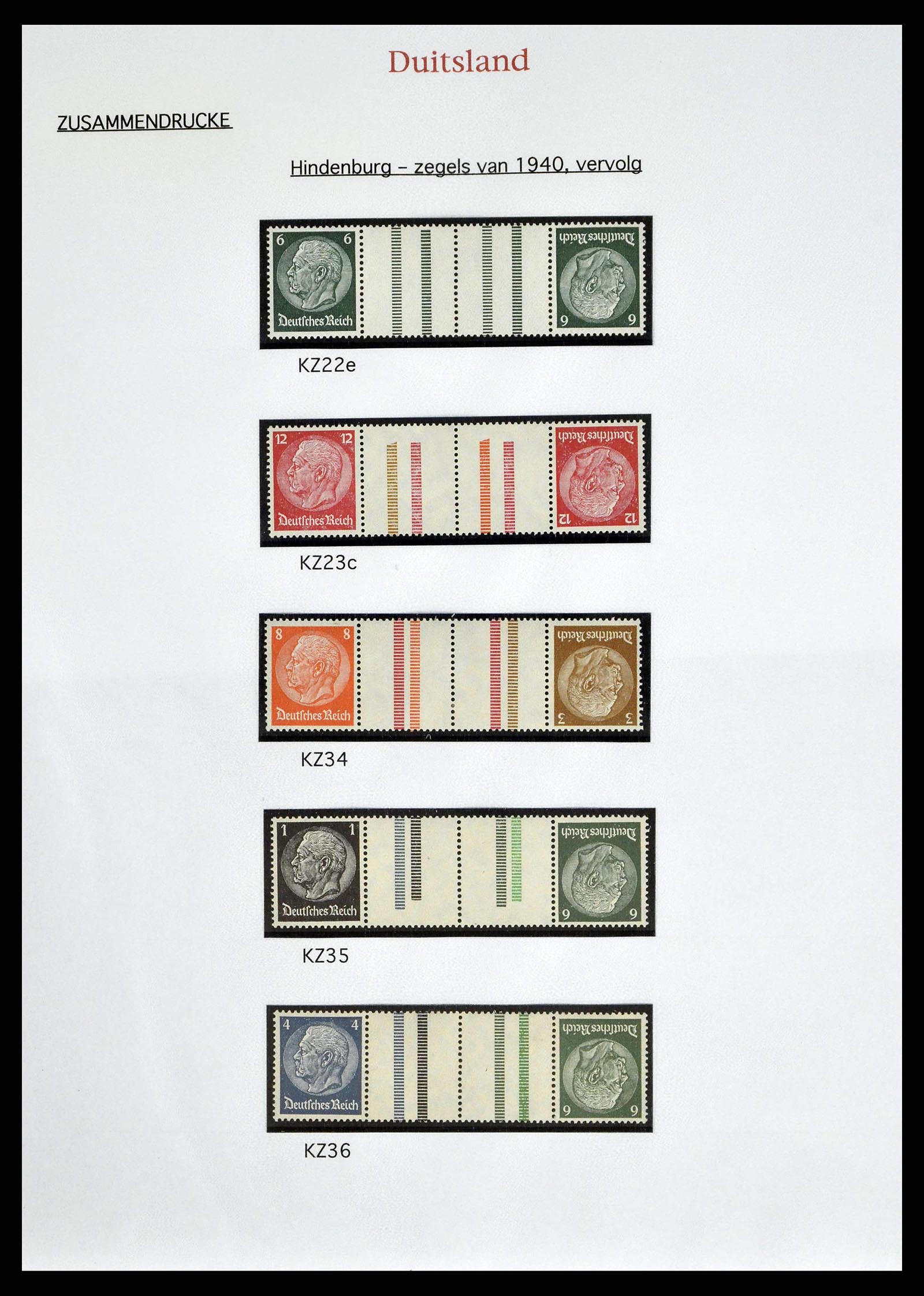 38650 0060 - Stamp collection 38650 German Reich combinations 1912-1942.