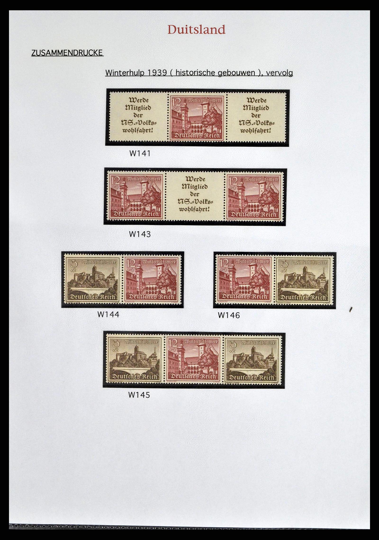 38650 0081 - Stamp collection 38650 German Reich combinations 1912-1942.