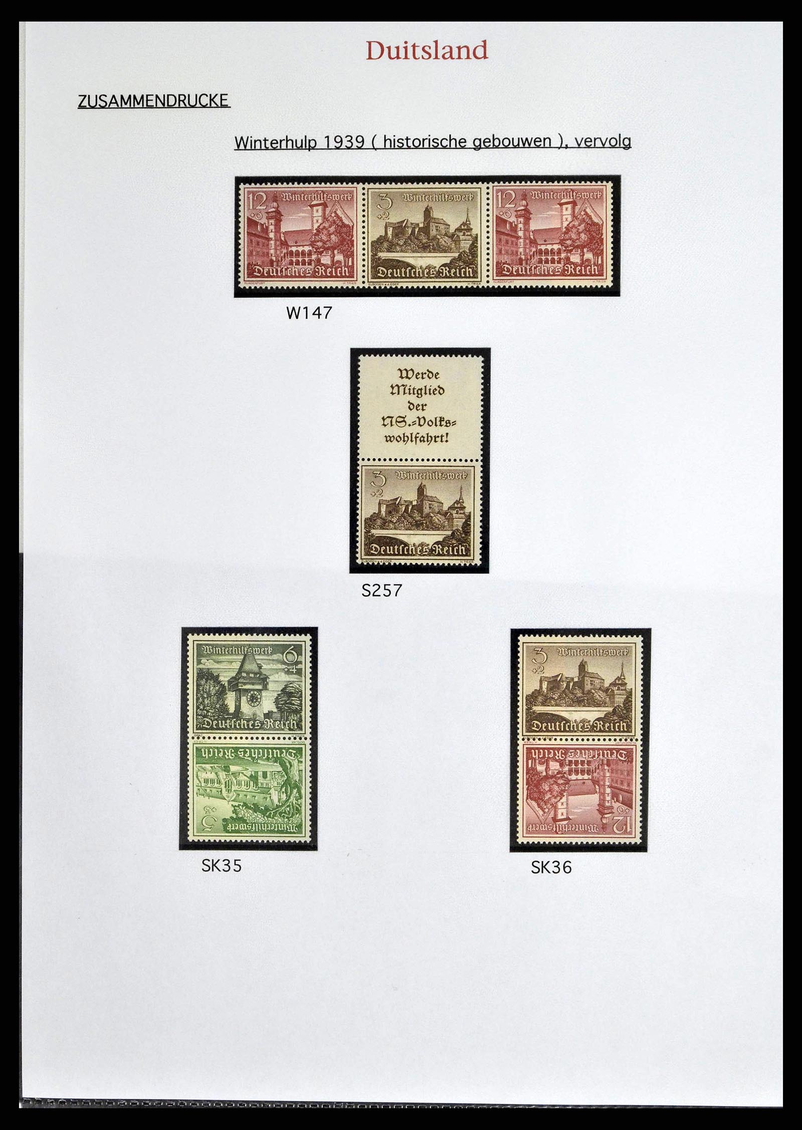 38650 0082 - Stamp collection 38650 German Reich combinations 1912-1942.