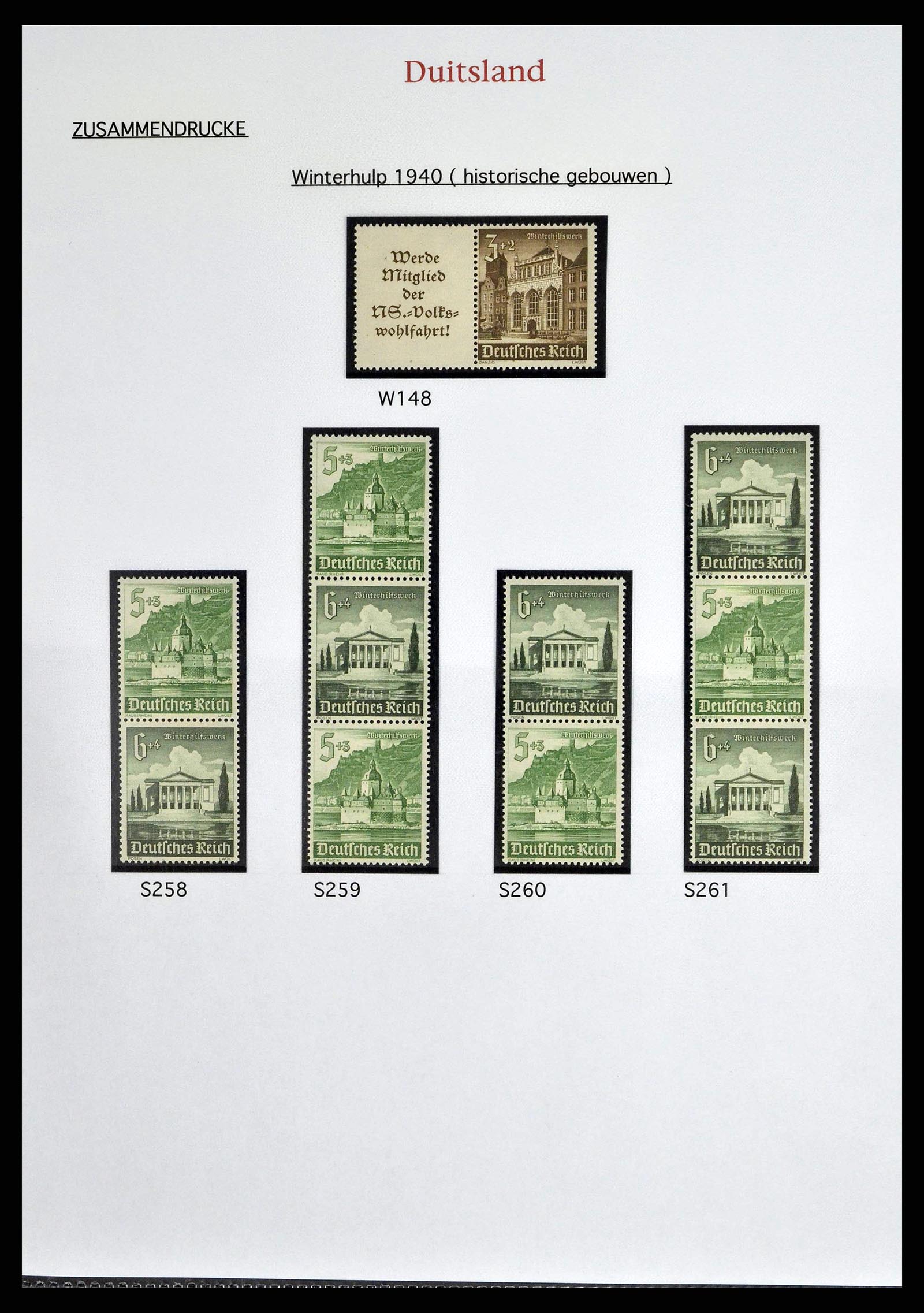 38650 0083 - Stamp collection 38650 German Reich combinations 1912-1942.