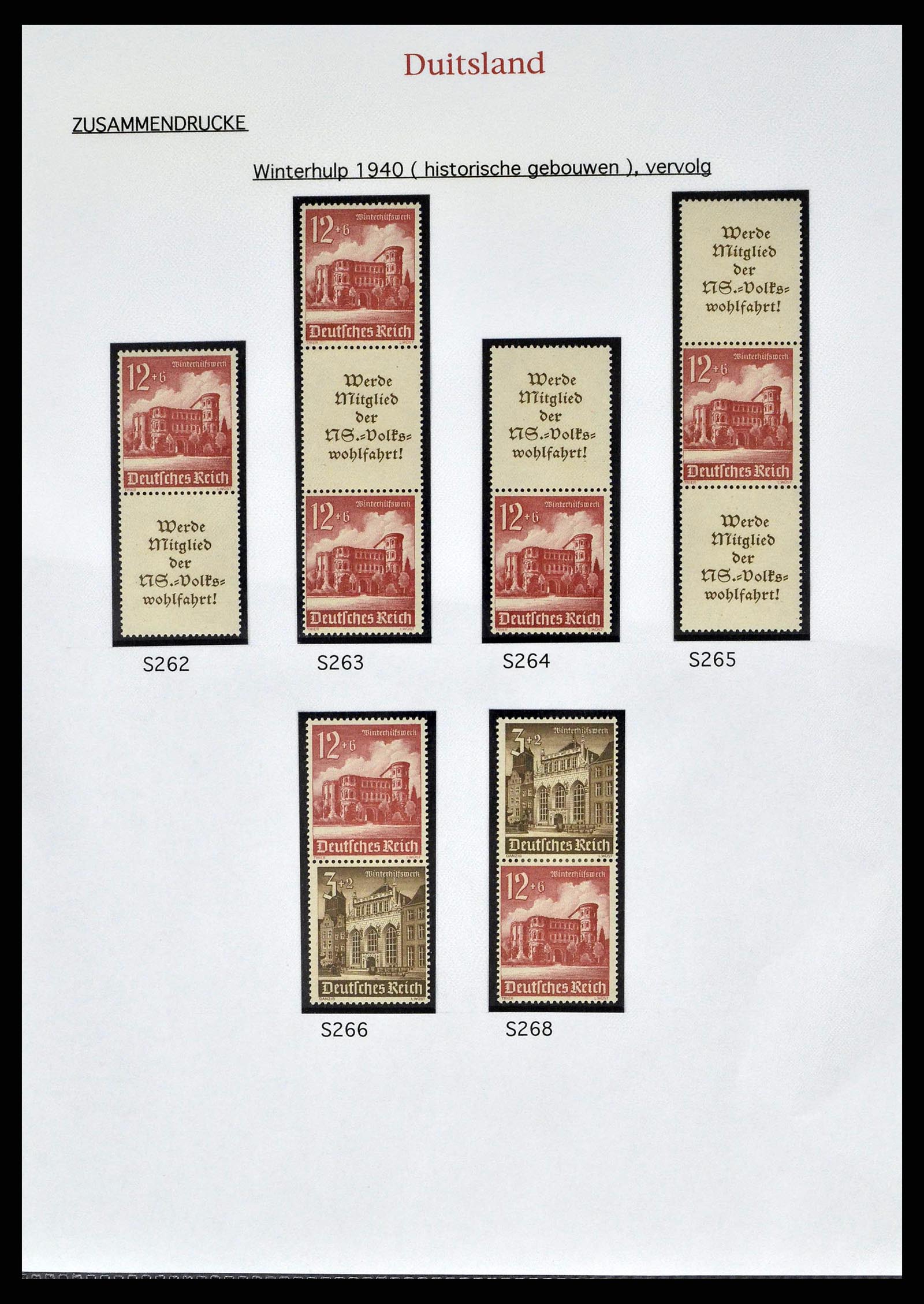 38650 0084 - Stamp collection 38650 German Reich combinations 1912-1942.