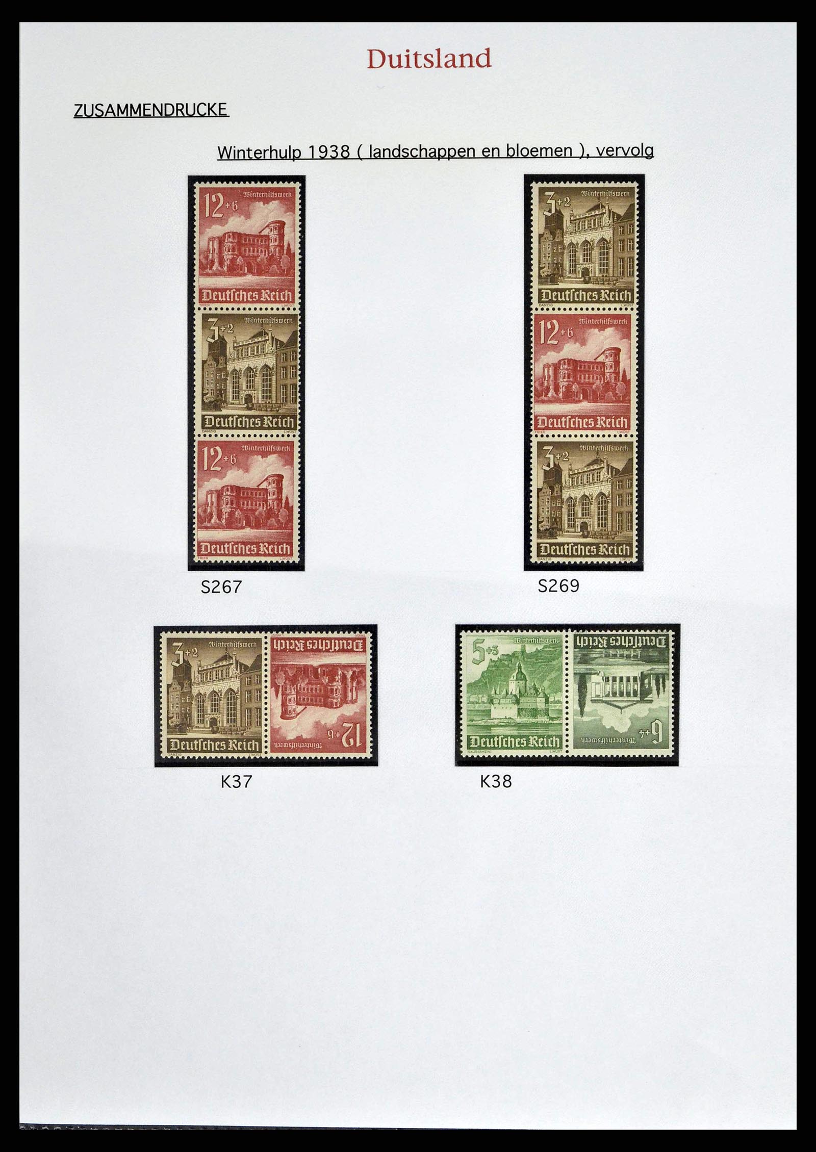 38650 0085 - Stamp collection 38650 German Reich combinations 1912-1942.