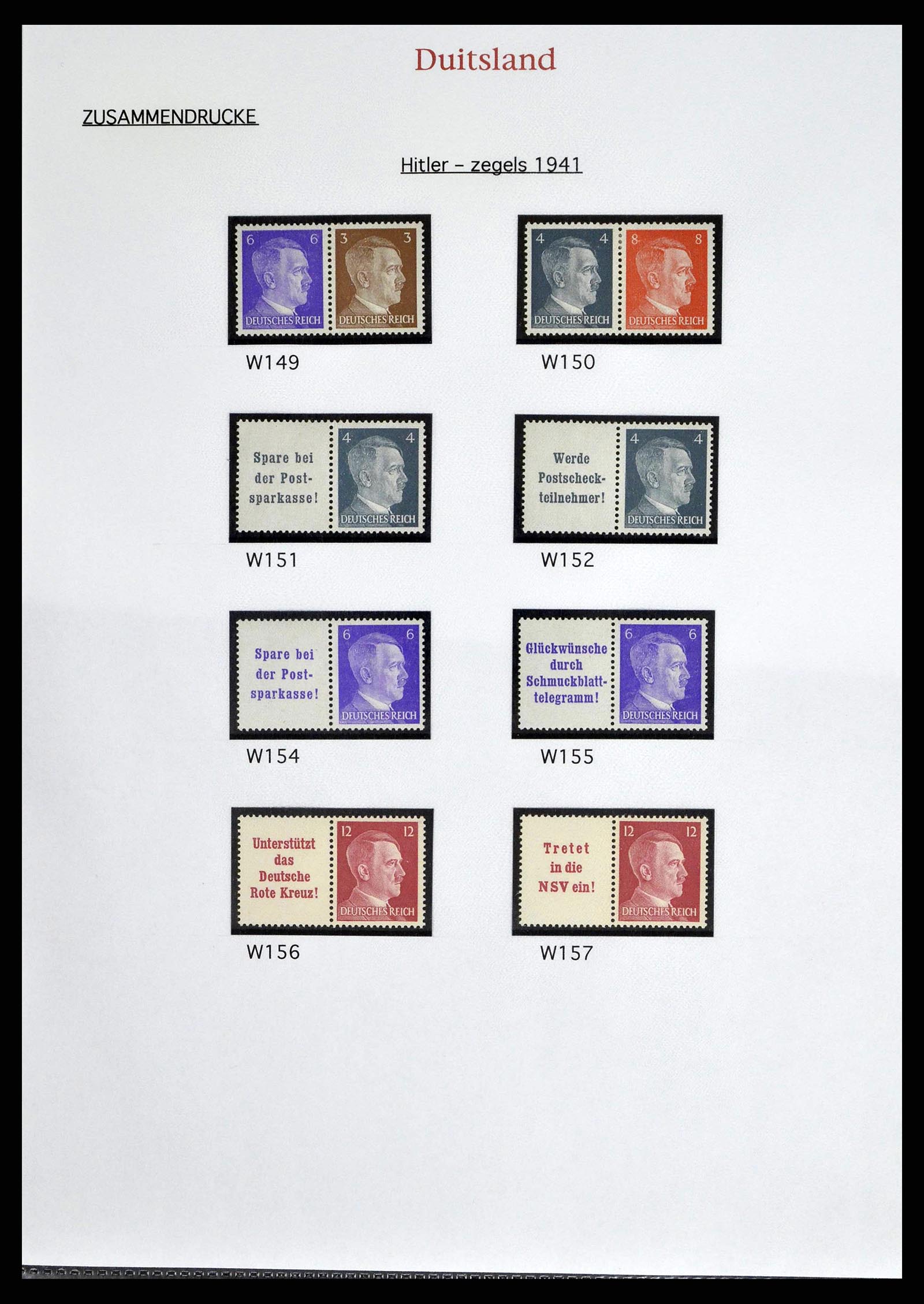 38650 0086 - Stamp collection 38650 German Reich combinations 1912-1942.