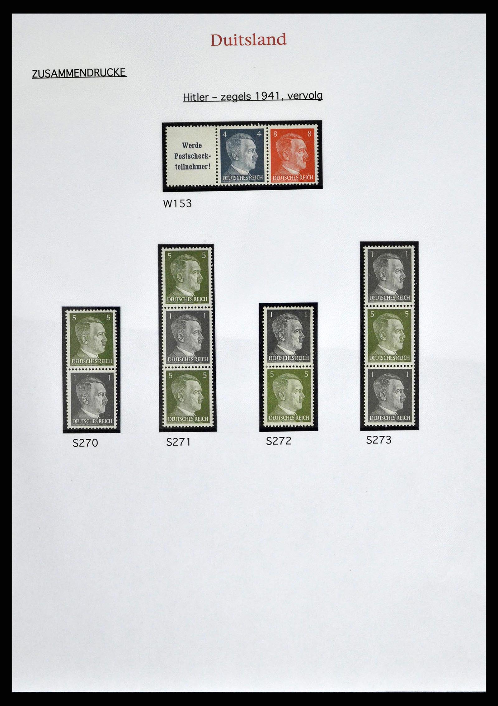 38650 0087 - Stamp collection 38650 German Reich combinations 1912-1942.