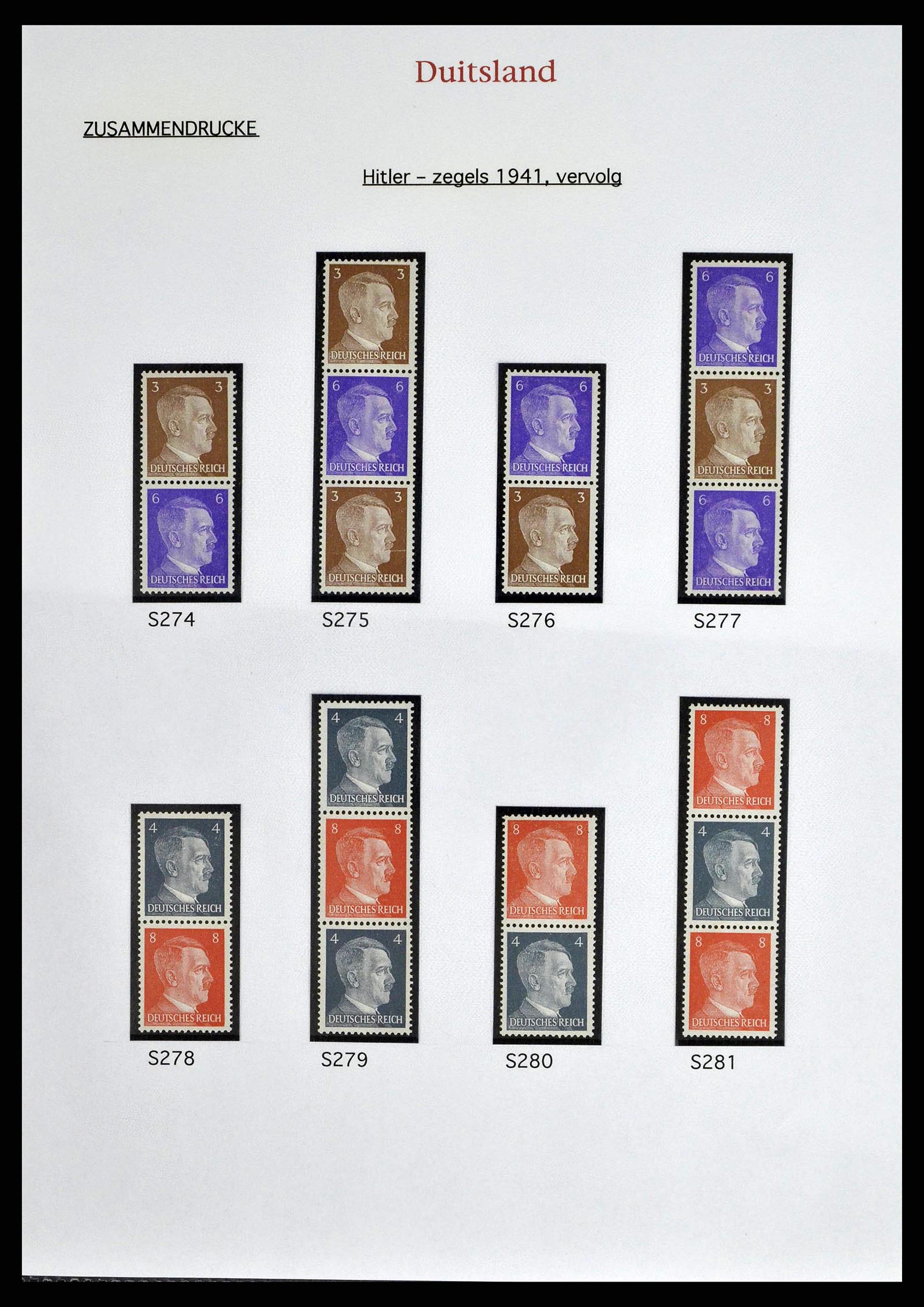 38650 0088 - Stamp collection 38650 German Reich combinations 1912-1942.