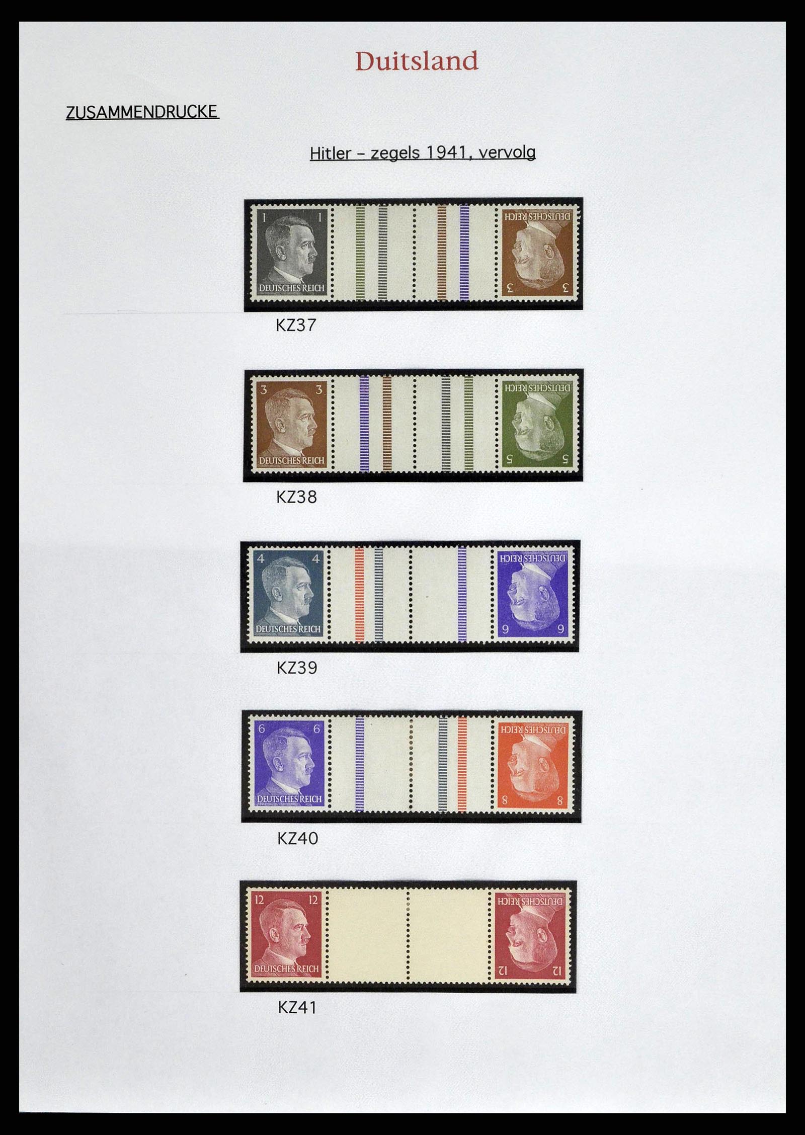 38650 0090 - Stamp collection 38650 German Reich combinations 1912-1942.