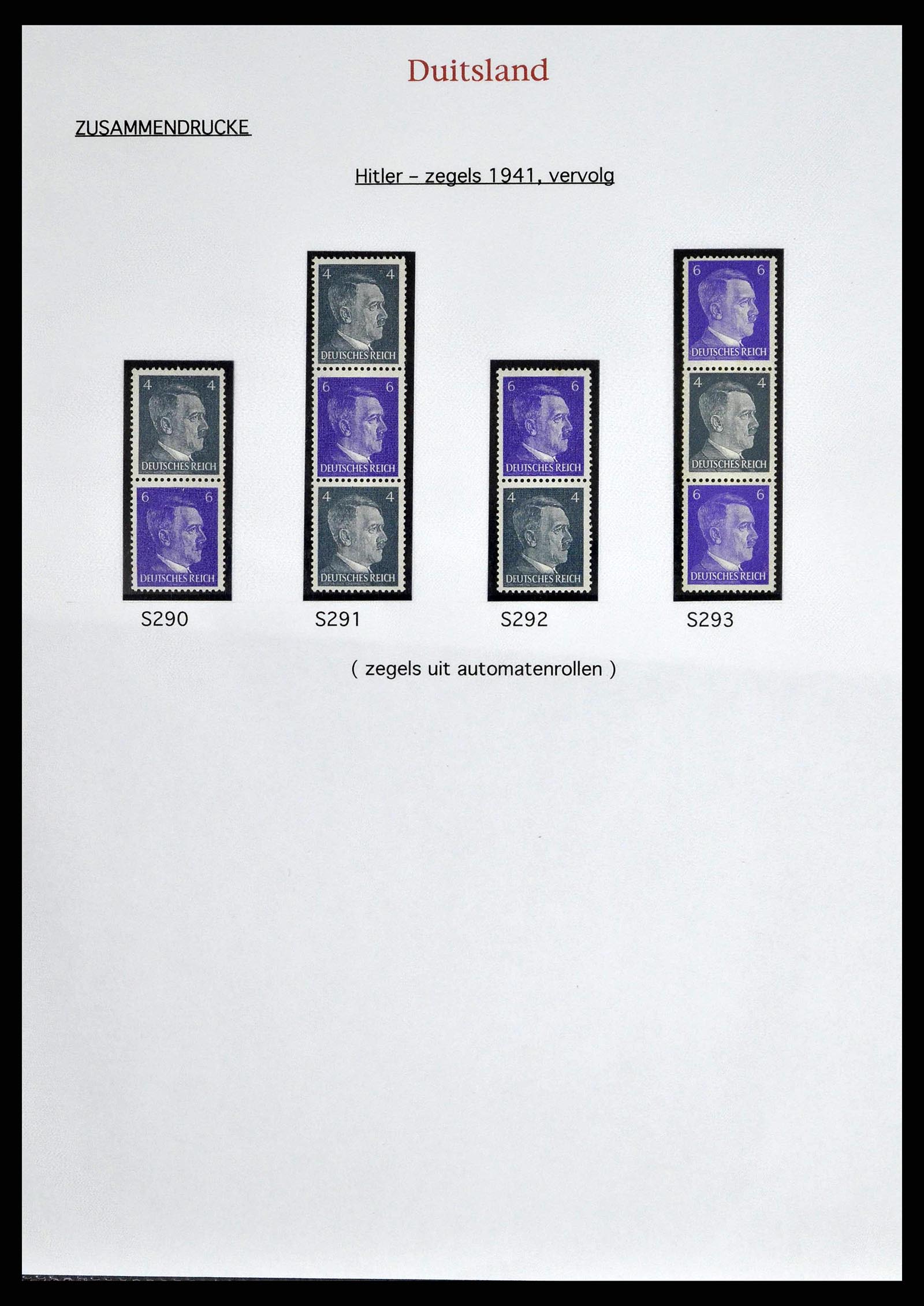 38650 0091 - Stamp collection 38650 German Reich combinations 1912-1942.