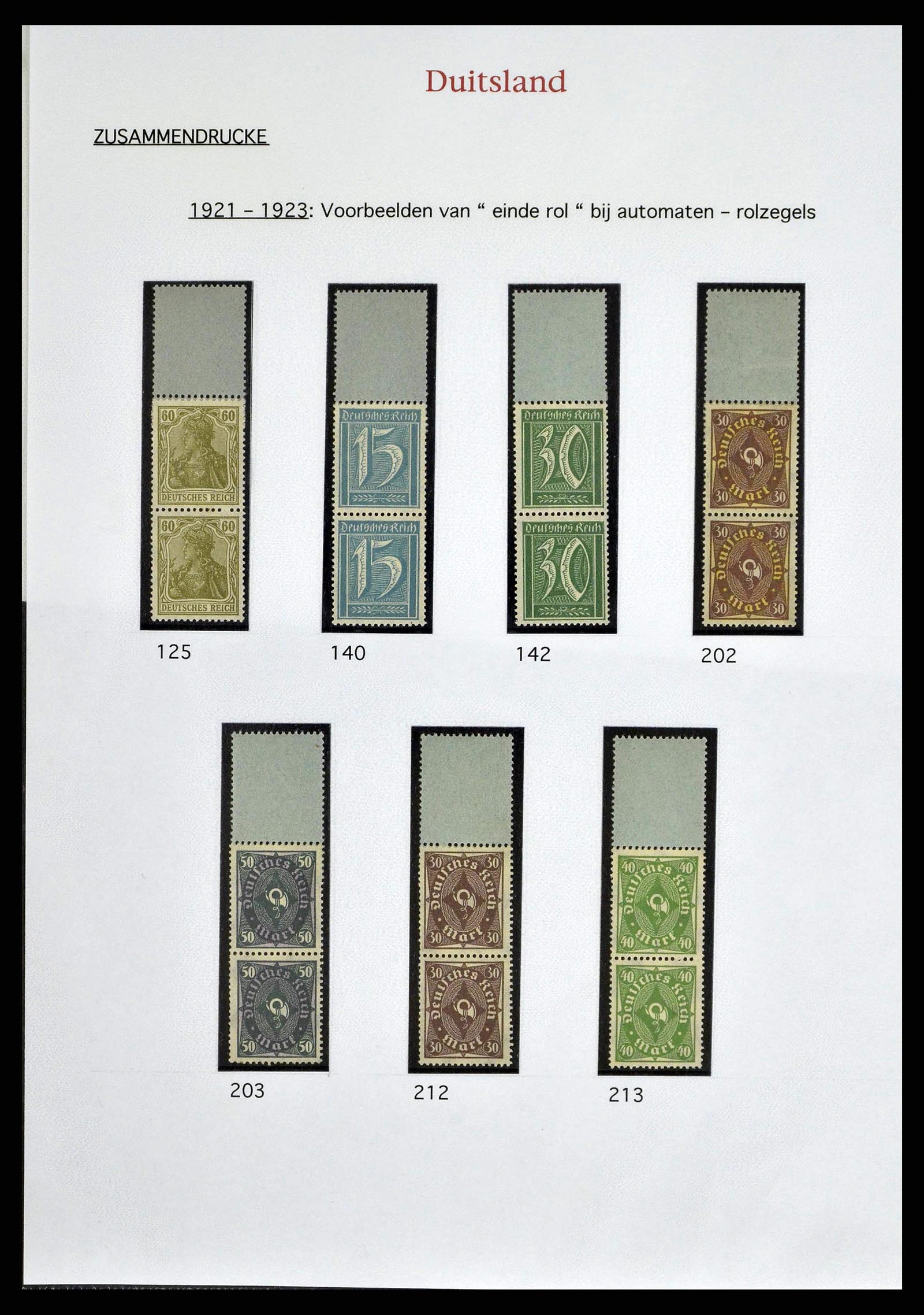 38650 0092 - Stamp collection 38650 German Reich combinations 1912-1942.
