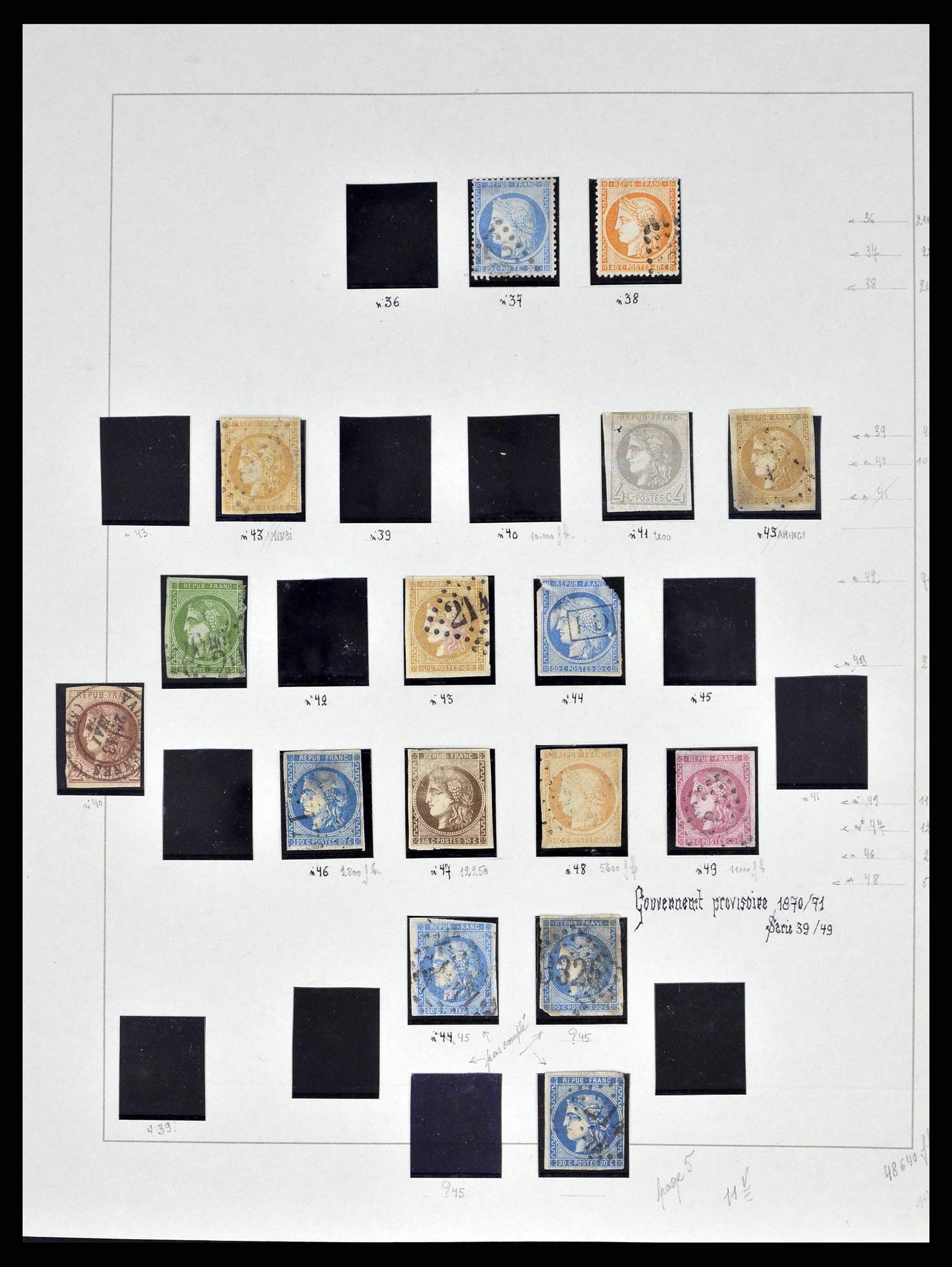38651 0005 - Postzegelverzameling 38651 Frankrijk 1849-1978.