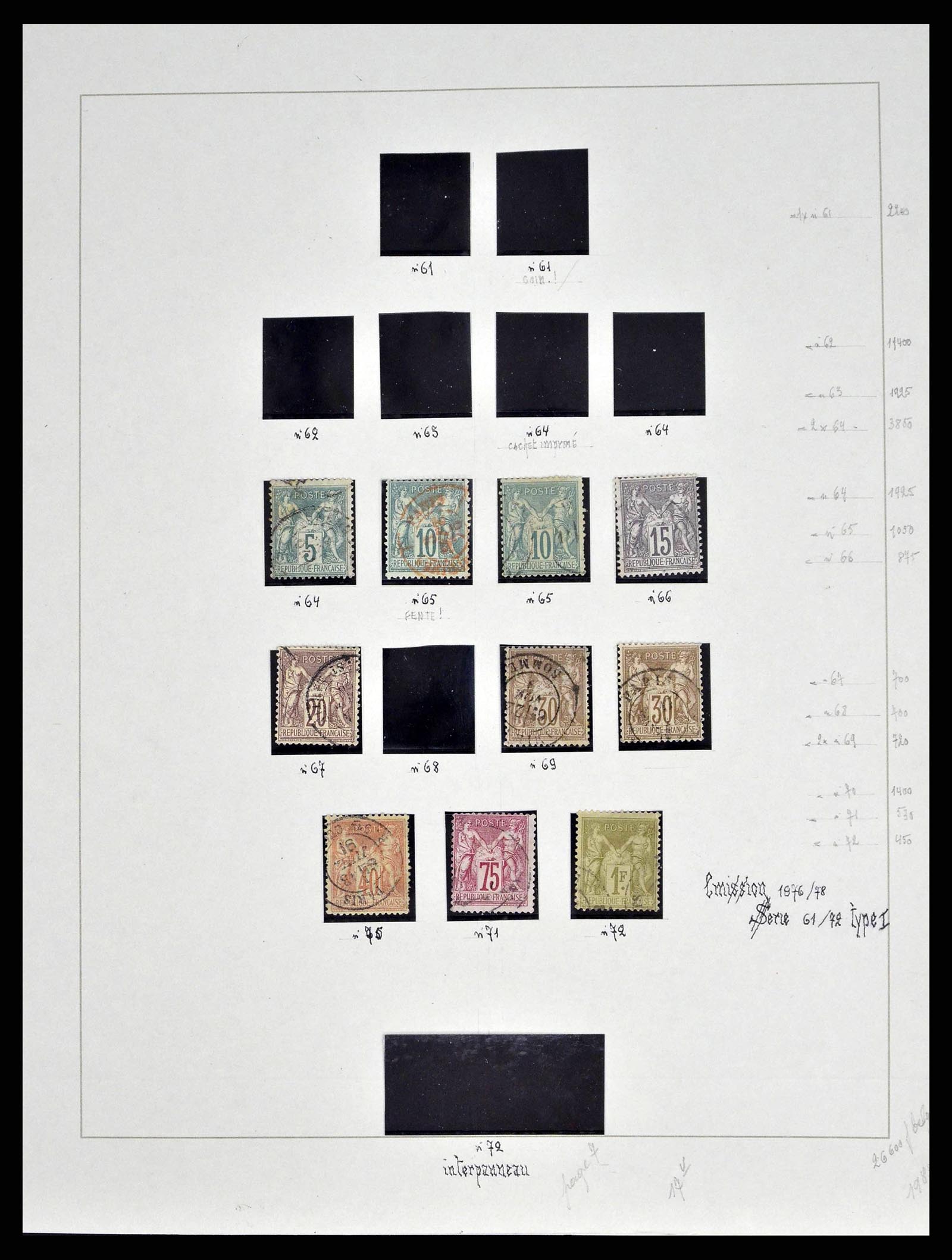 38651 0007 - Postzegelverzameling 38651 Frankrijk 1849-1978.