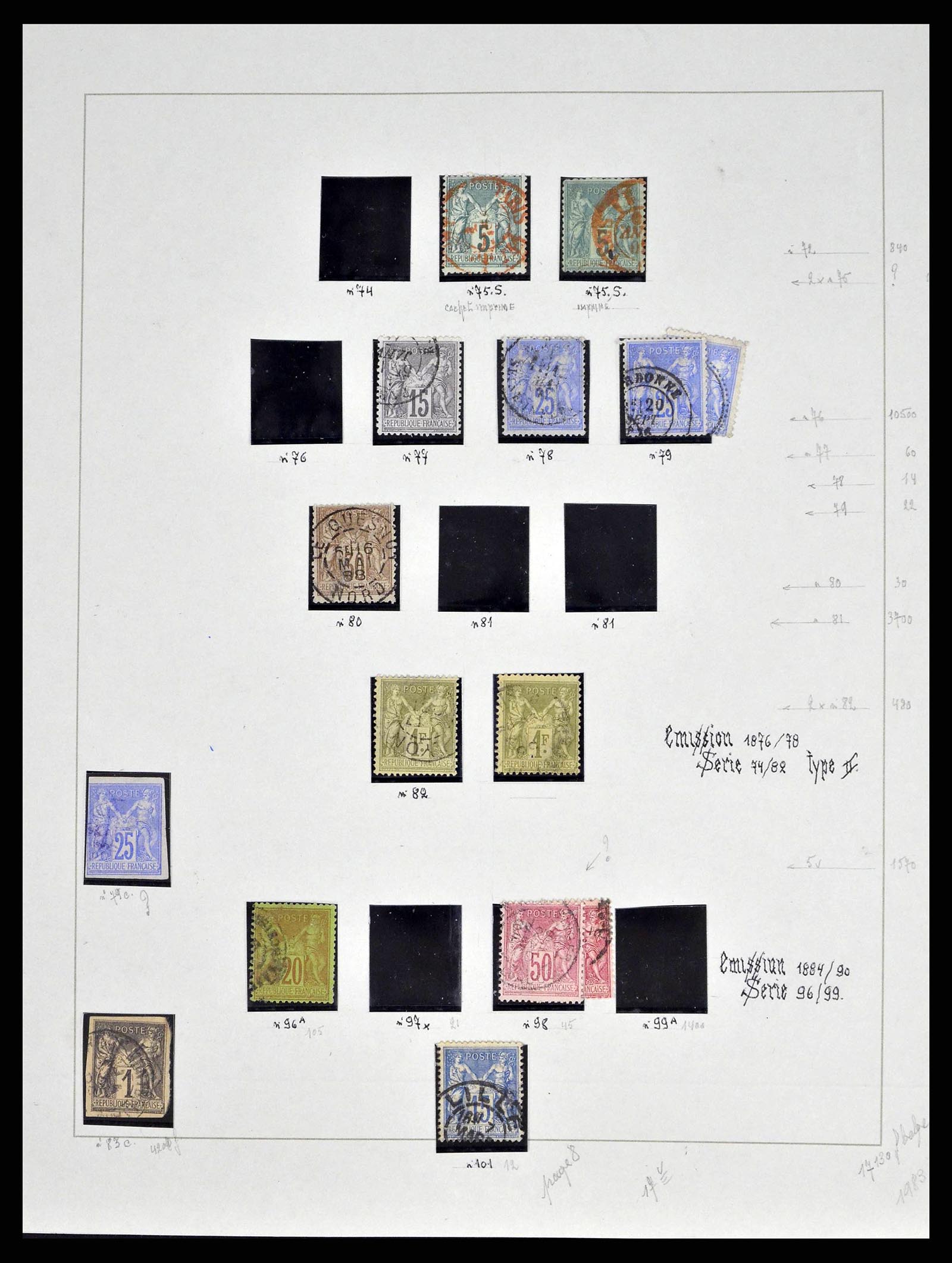 38651 0009 - Postzegelverzameling 38651 Frankrijk 1849-1978.