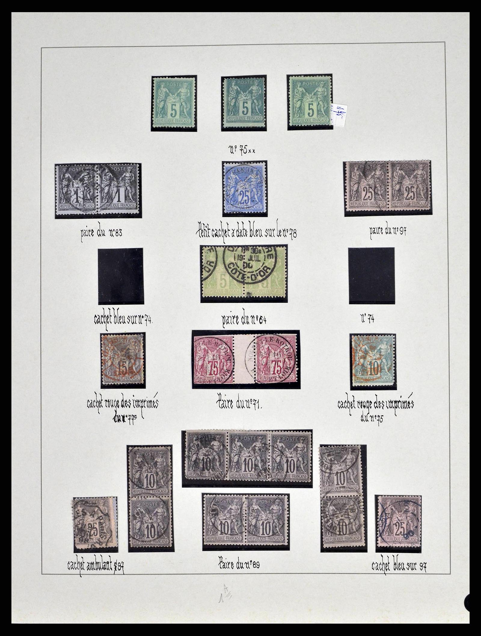 38651 0010 - Postzegelverzameling 38651 Frankrijk 1849-1978.