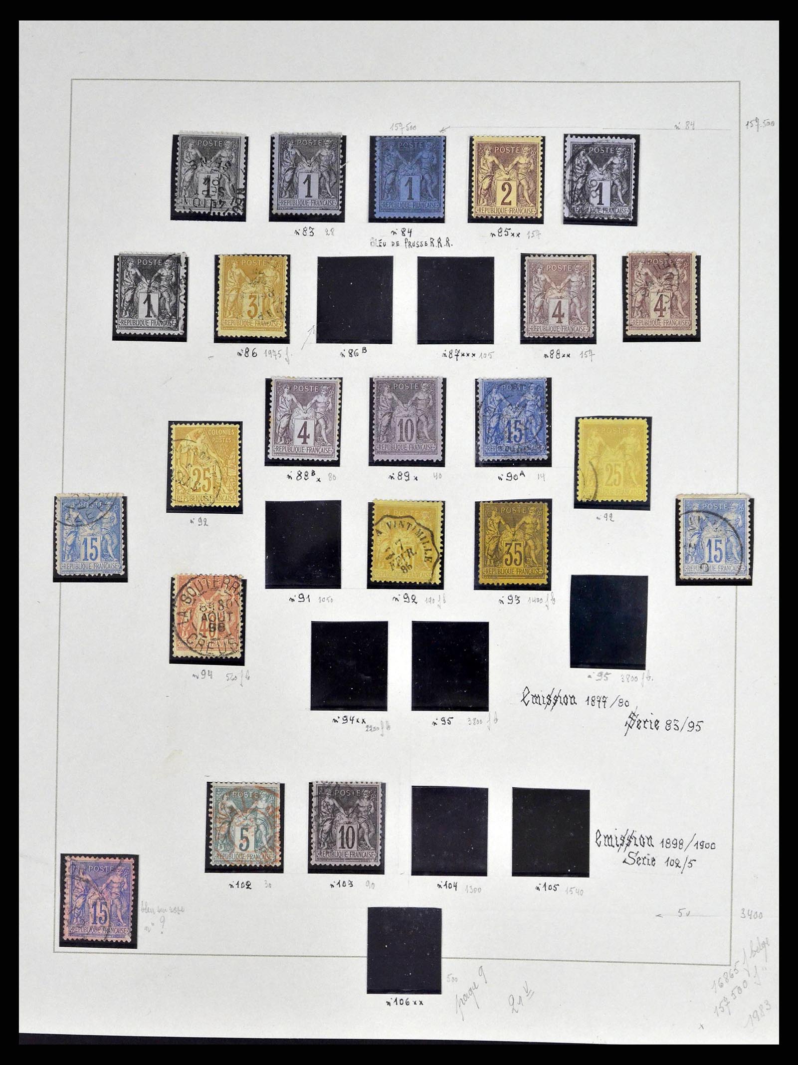 38651 0011 - Postzegelverzameling 38651 Frankrijk 1849-1978.