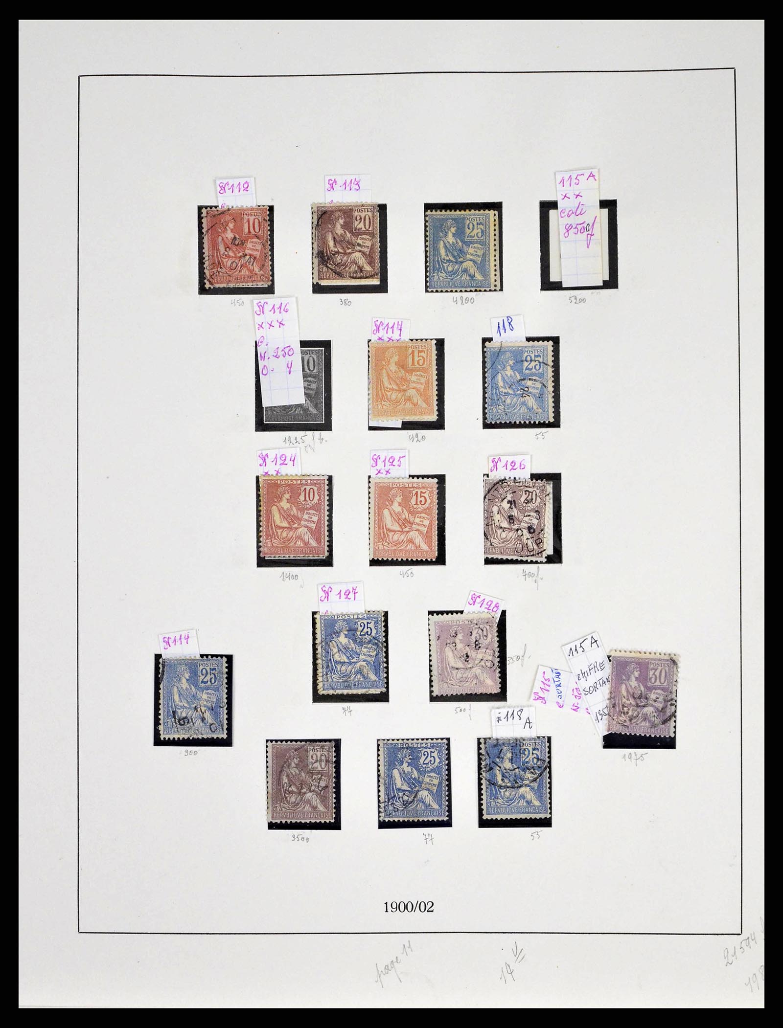38651 0014 - Postzegelverzameling 38651 Frankrijk 1849-1978.