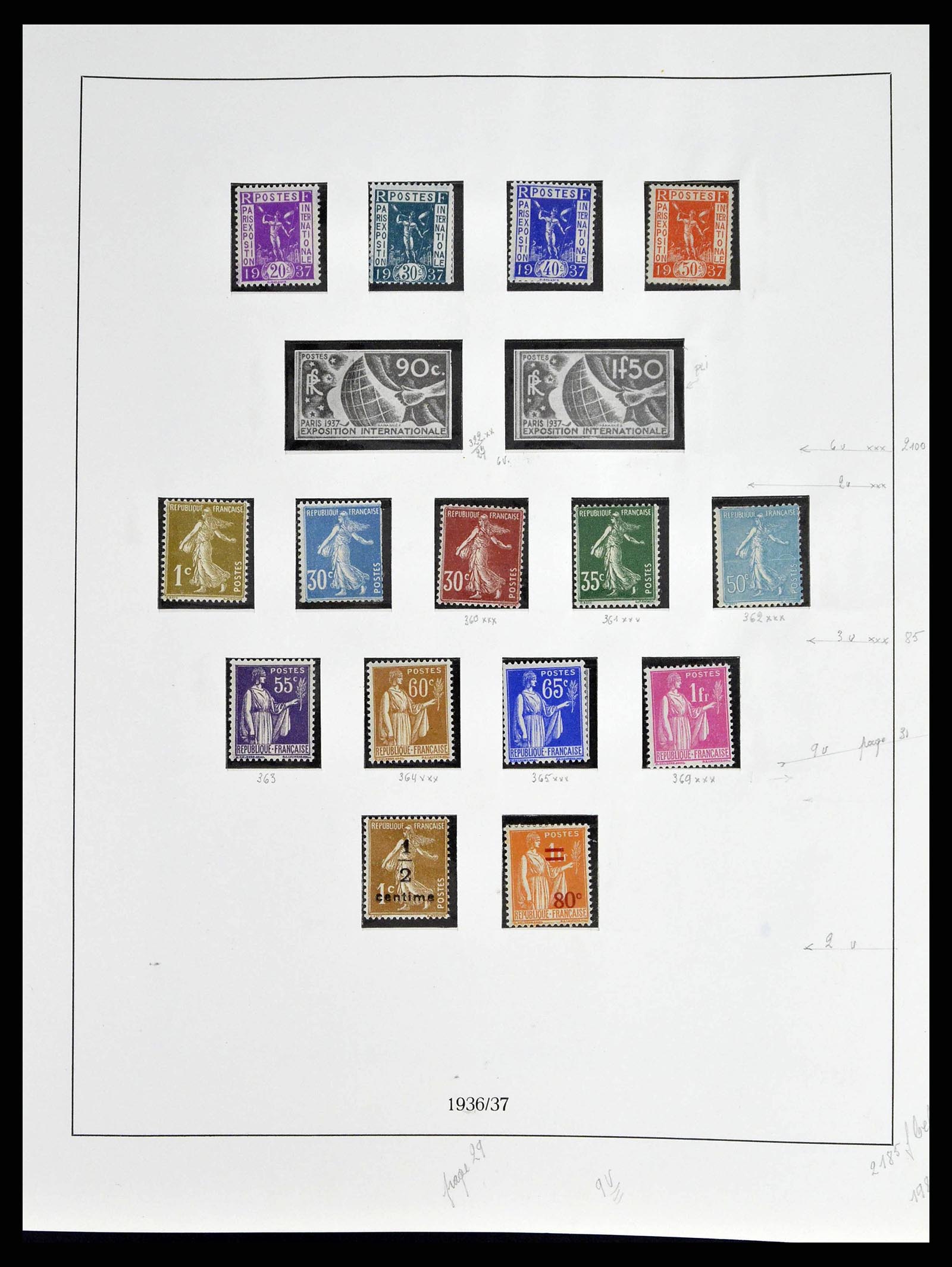 38651 0040 - Stamp collection 38651 France 1849-1978.