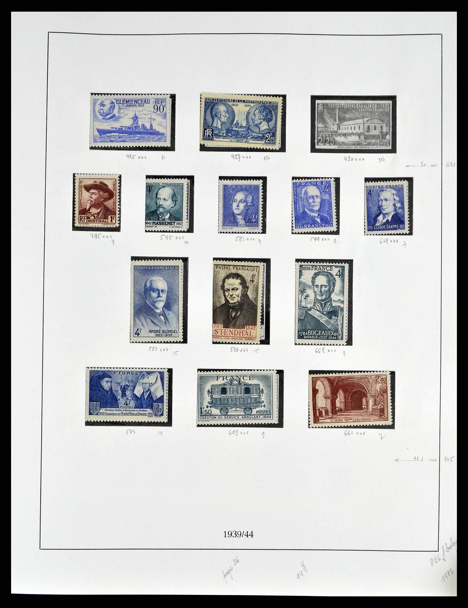 38651 0047 - Postzegelverzameling 38651 Frankrijk 1849-1978.