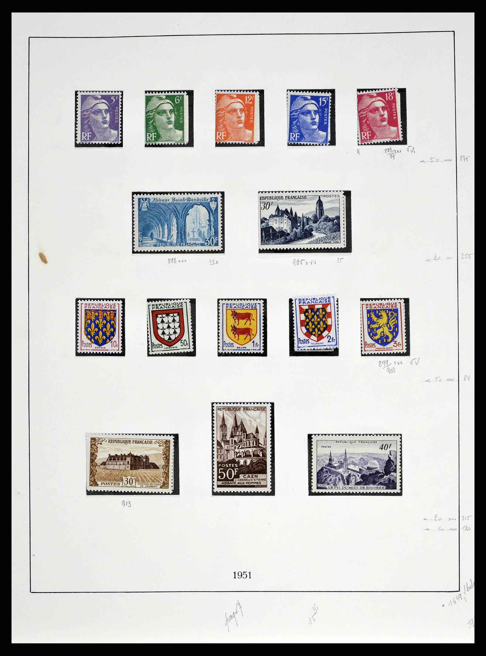 38651 0092 - Stamp collection 38651 France 1849-1978.