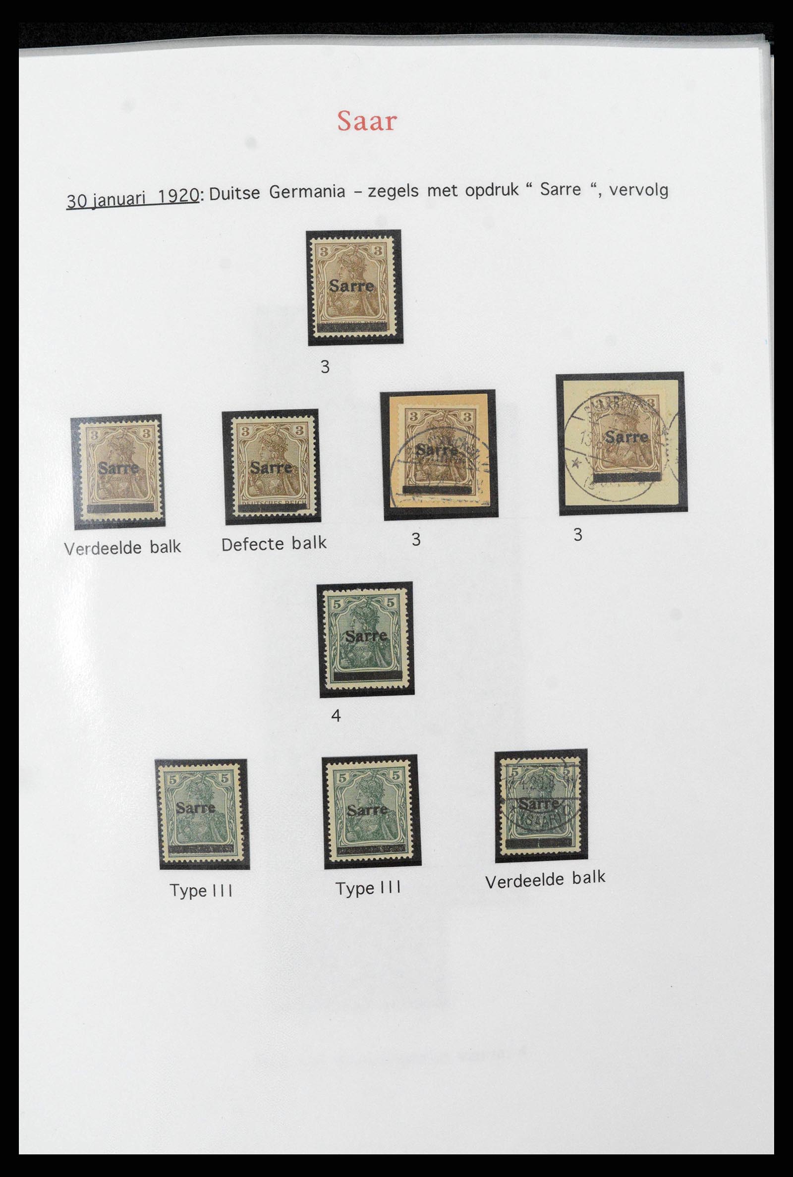 38655 0002 - Postzegelverzameling 38655 Saar 1920-1959.