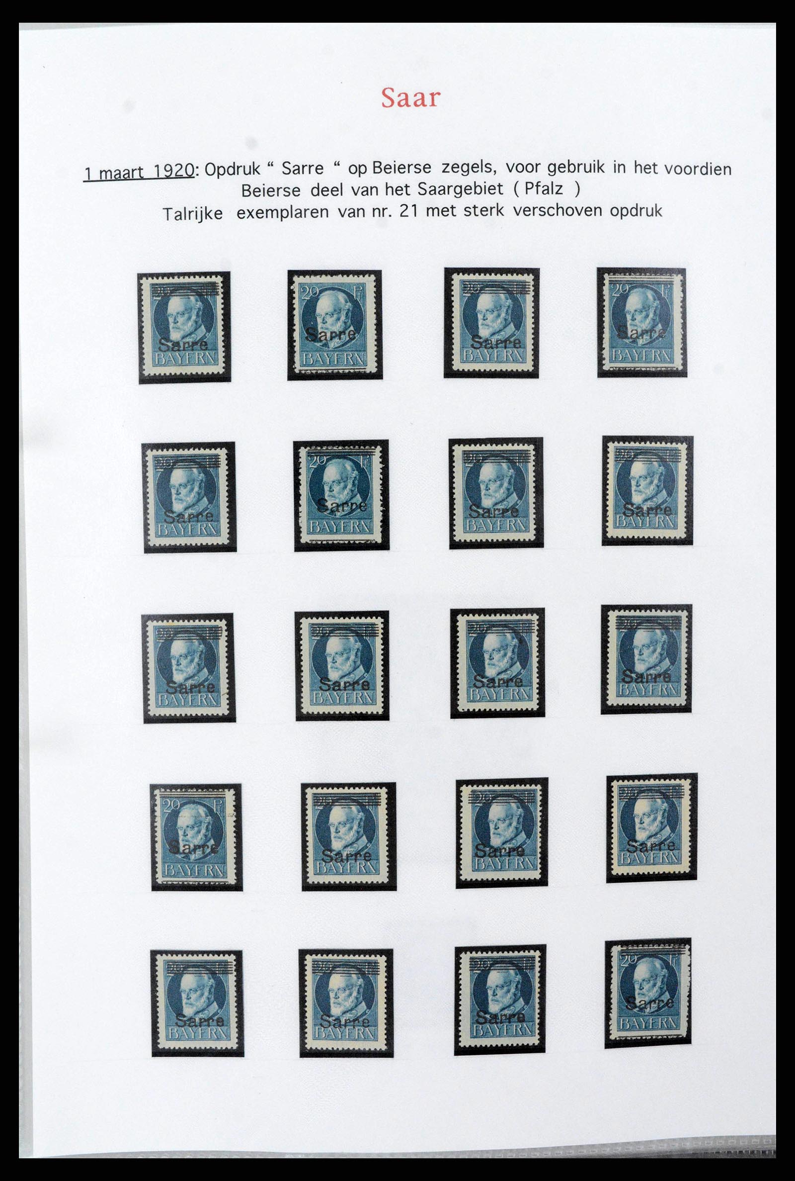38655 0016 - Postzegelverzameling 38655 Saar 1920-1959.