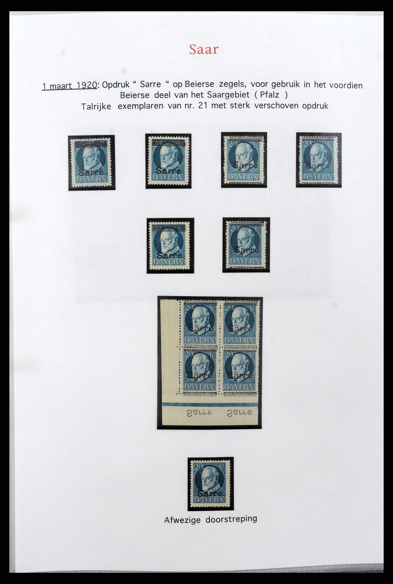 38655 0017 - Postzegelverzameling 38655 Saar 1920-1959.