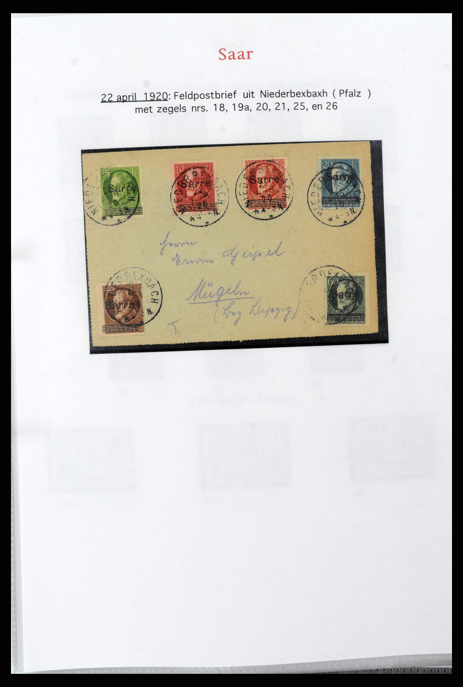 38655 0018 - Postzegelverzameling 38655 Saar 1920-1959.