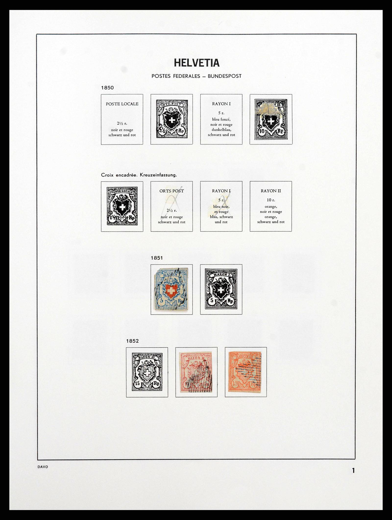 38657 0002 - Stamp collection 38657 Switzerland 1843-1998.