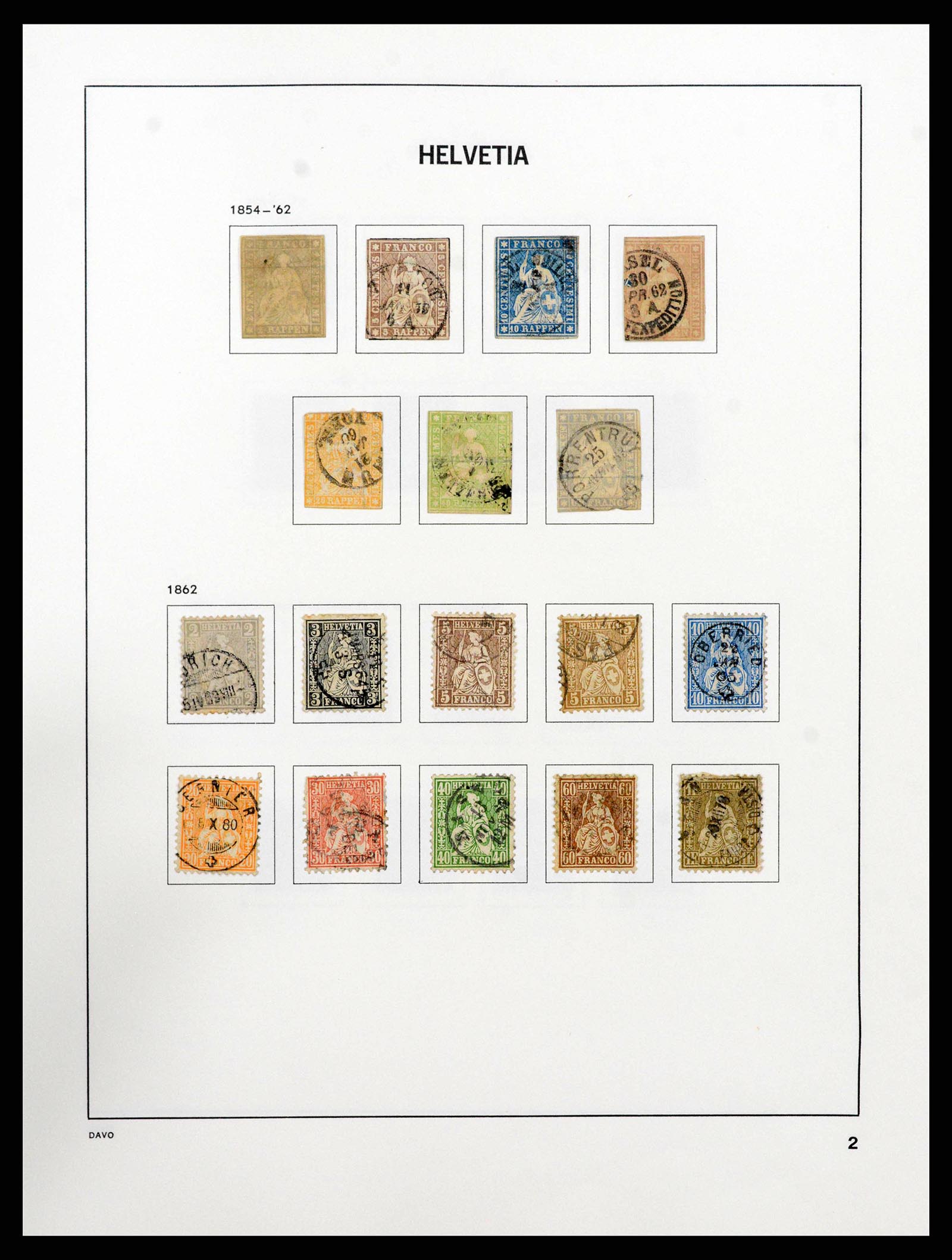 38657 0003 - Stamp collection 38657 Switzerland 1843-1998.