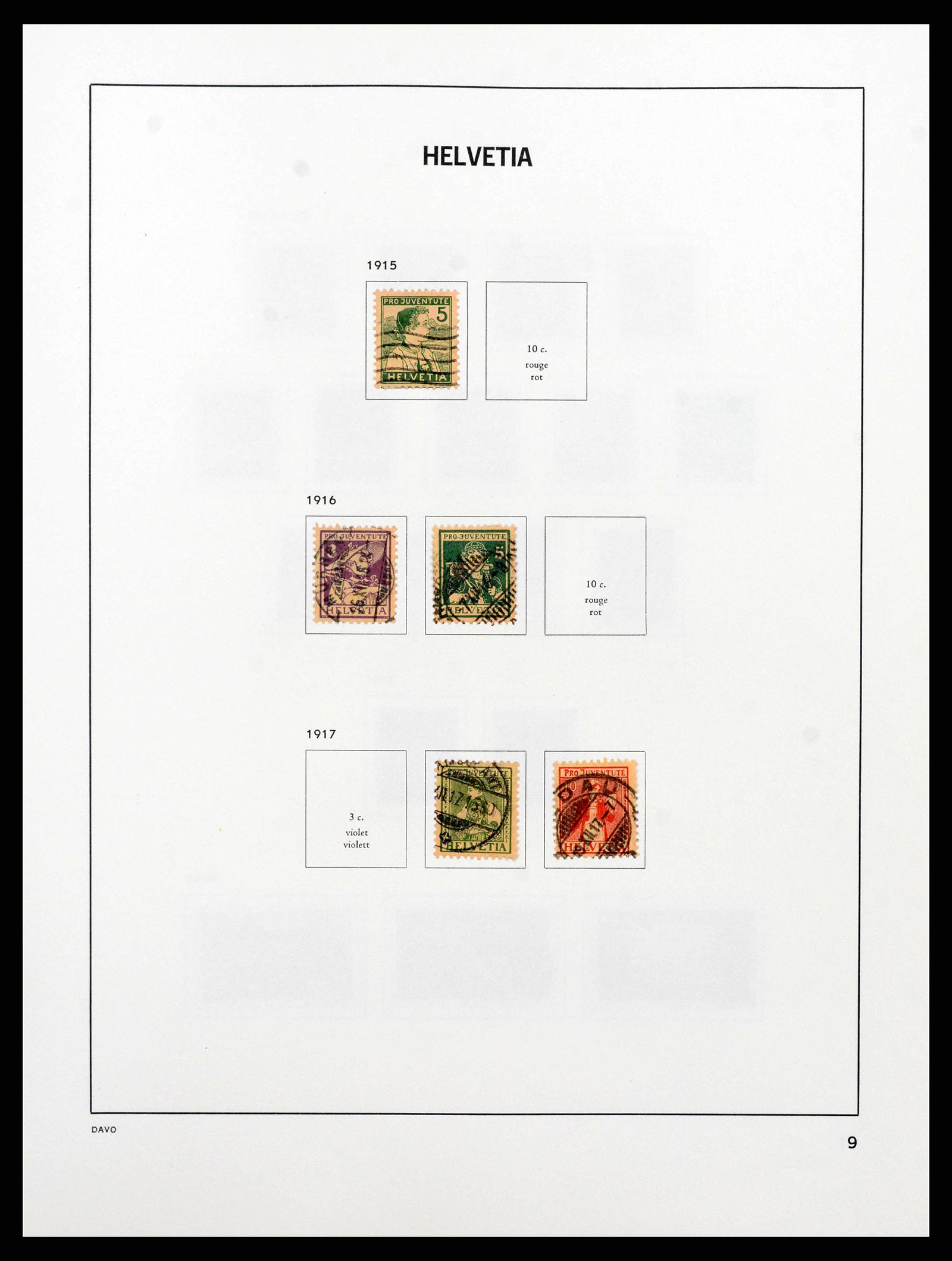 38657 0010 - Stamp collection 38657 Switzerland 1843-1998.