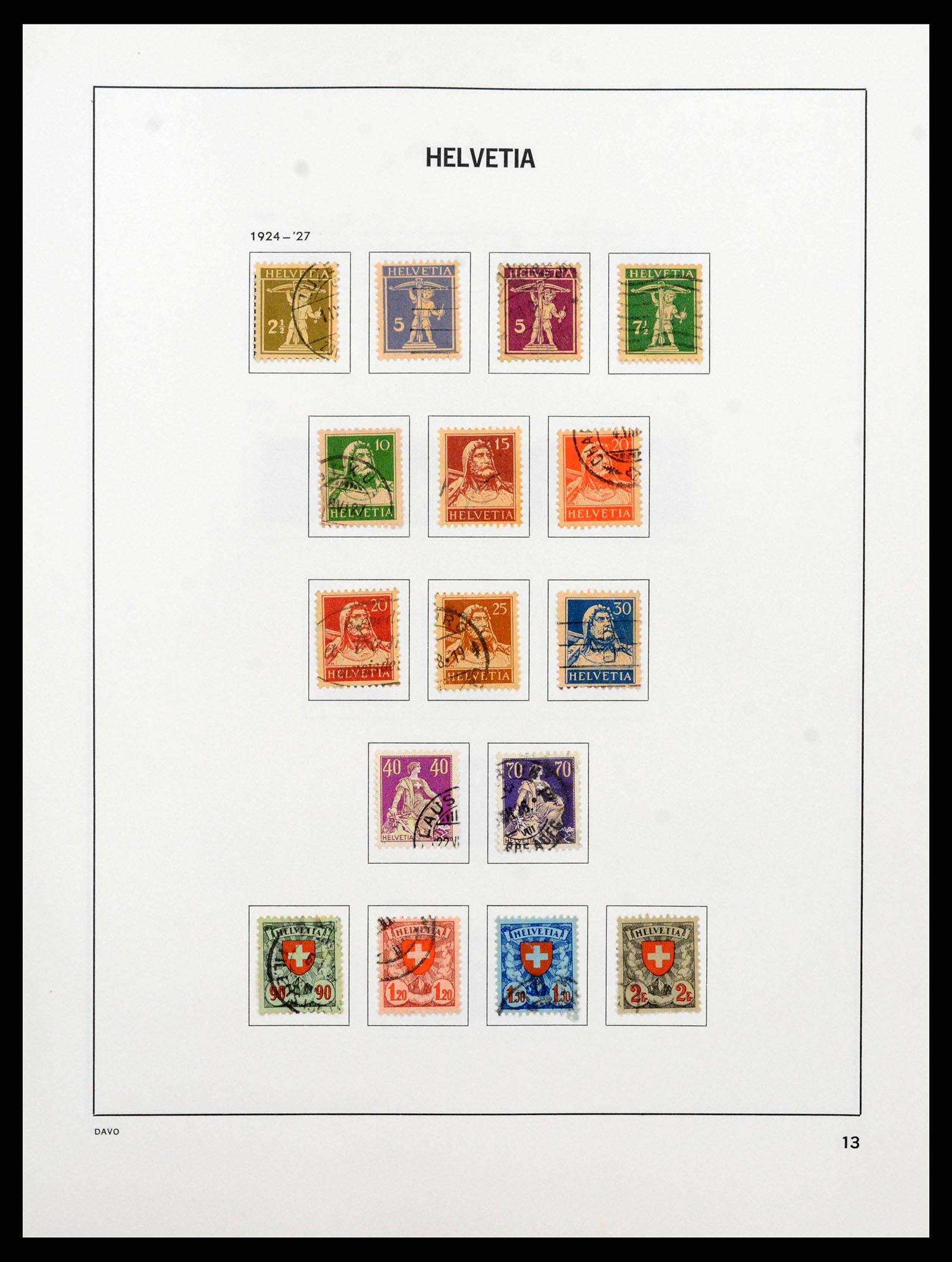 38657 0014 - Stamp collection 38657 Switzerland 1843-1998.