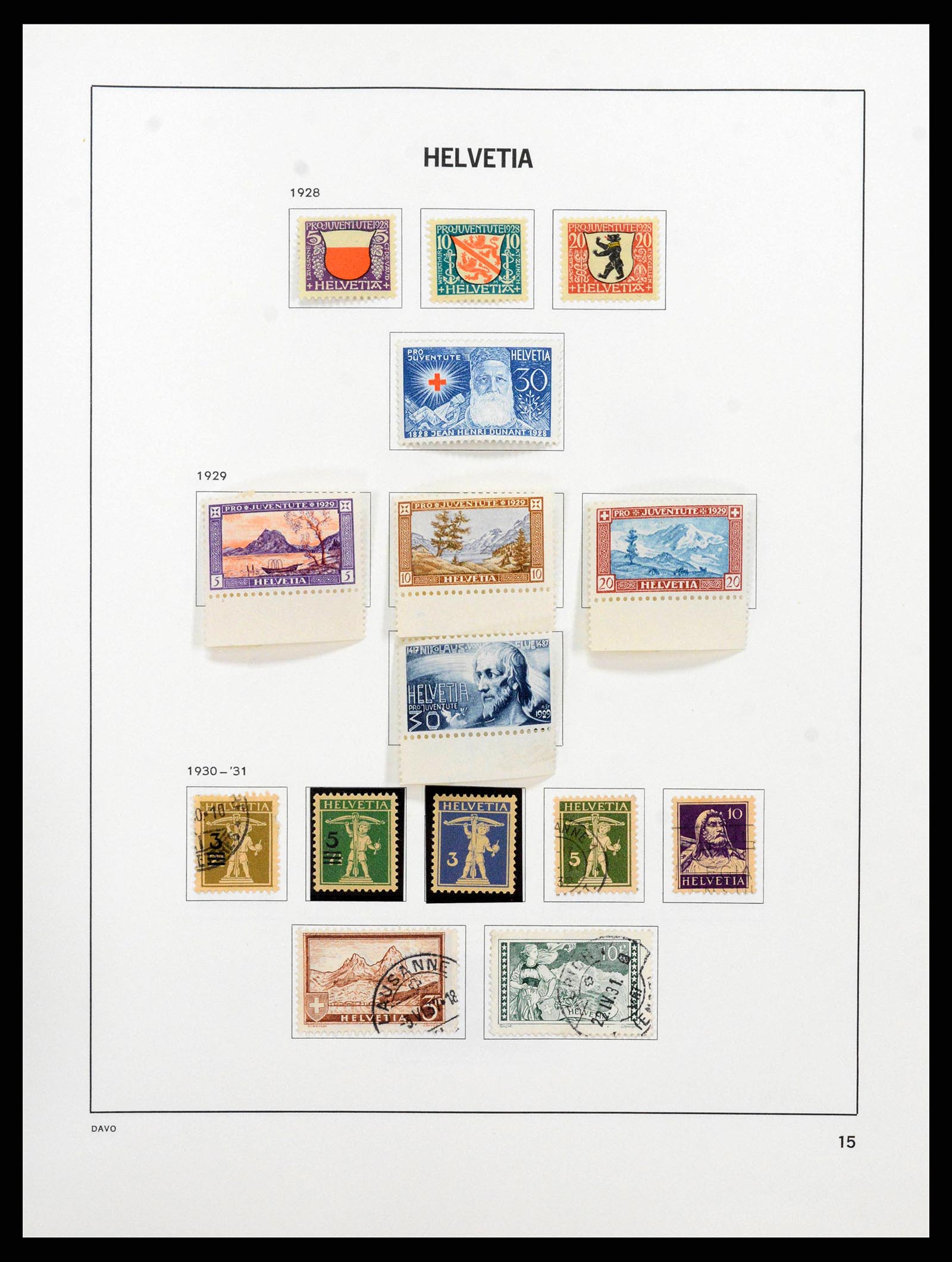 38657 0016 - Stamp collection 38657 Switzerland 1843-1998.