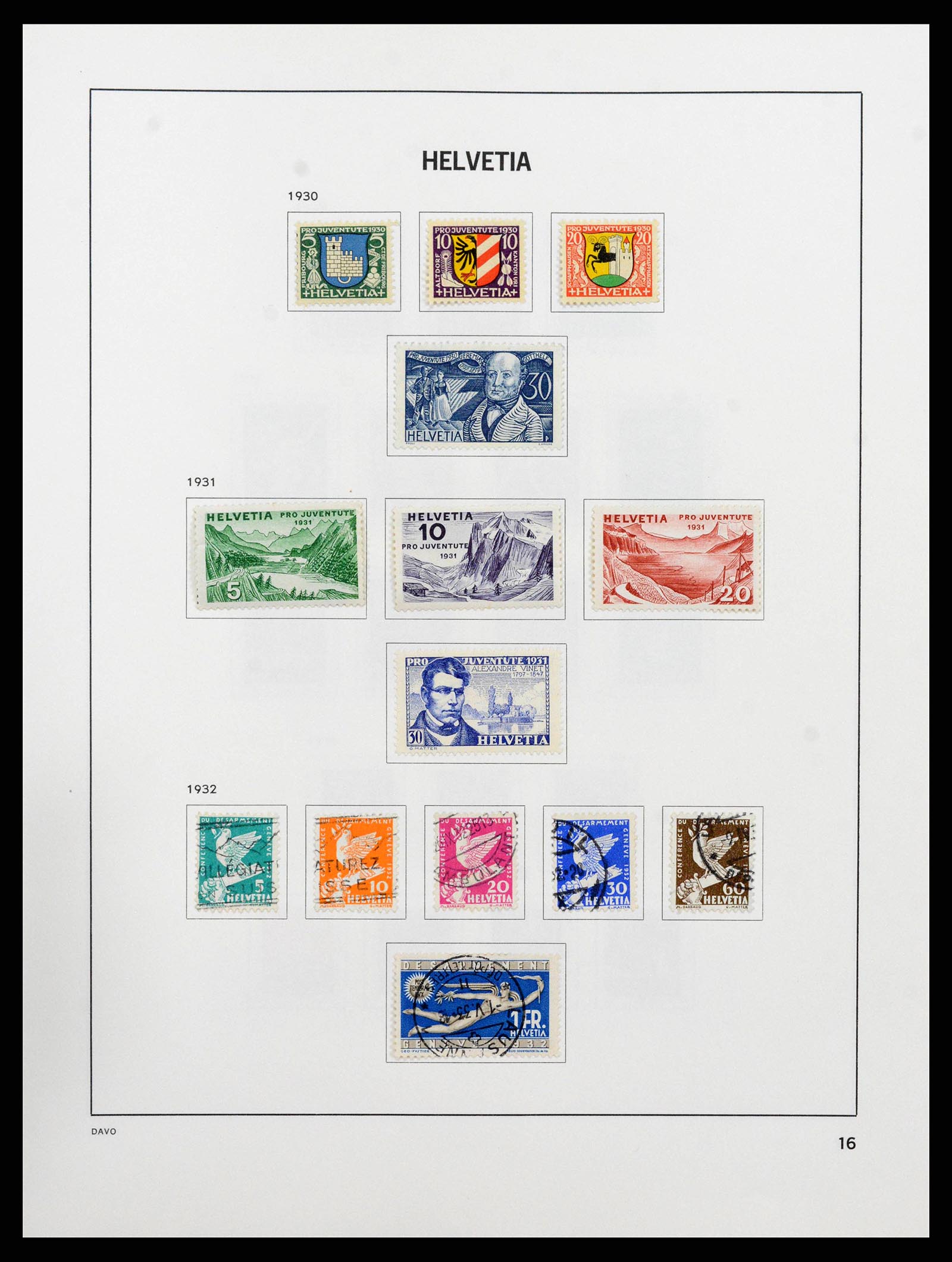 38657 0017 - Stamp collection 38657 Switzerland 1843-1998.