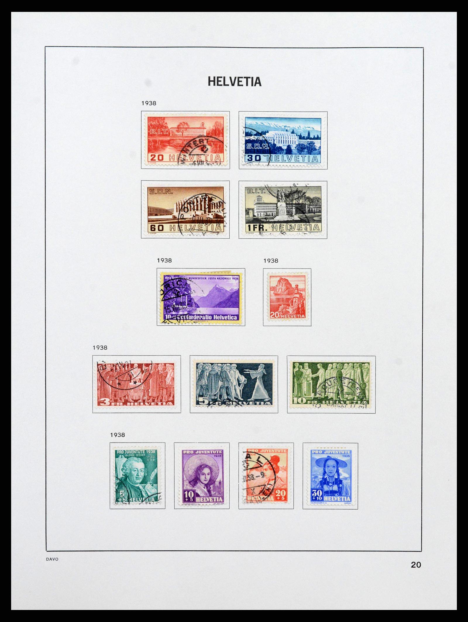 38657 0021 - Stamp collection 38657 Switzerland 1843-1998.