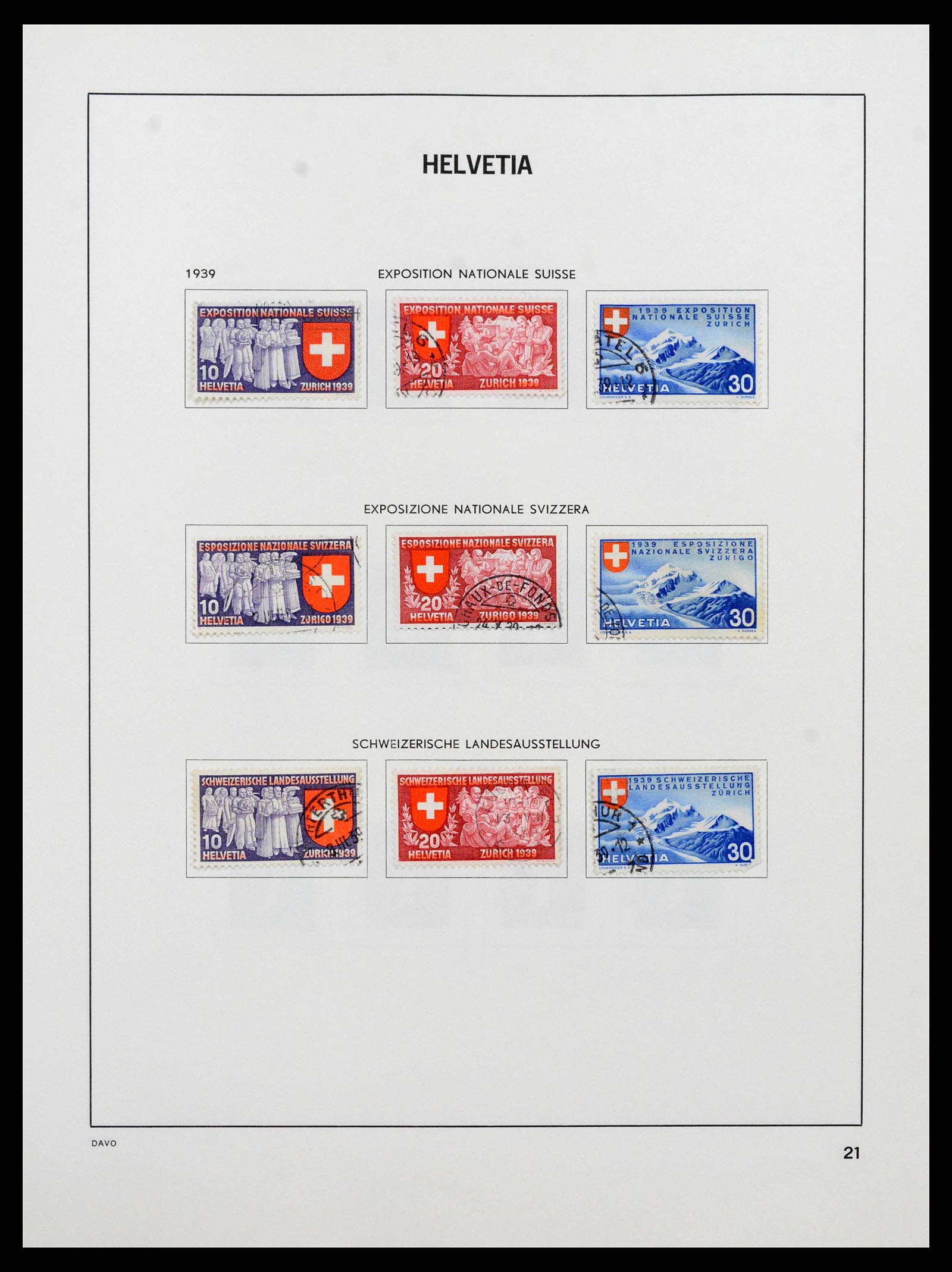 38657 0022 - Stamp collection 38657 Switzerland 1843-1998.