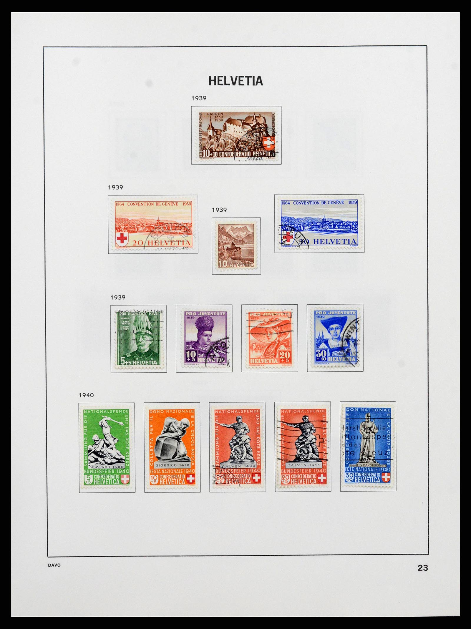 38657 0024 - Stamp collection 38657 Switzerland 1843-1998.