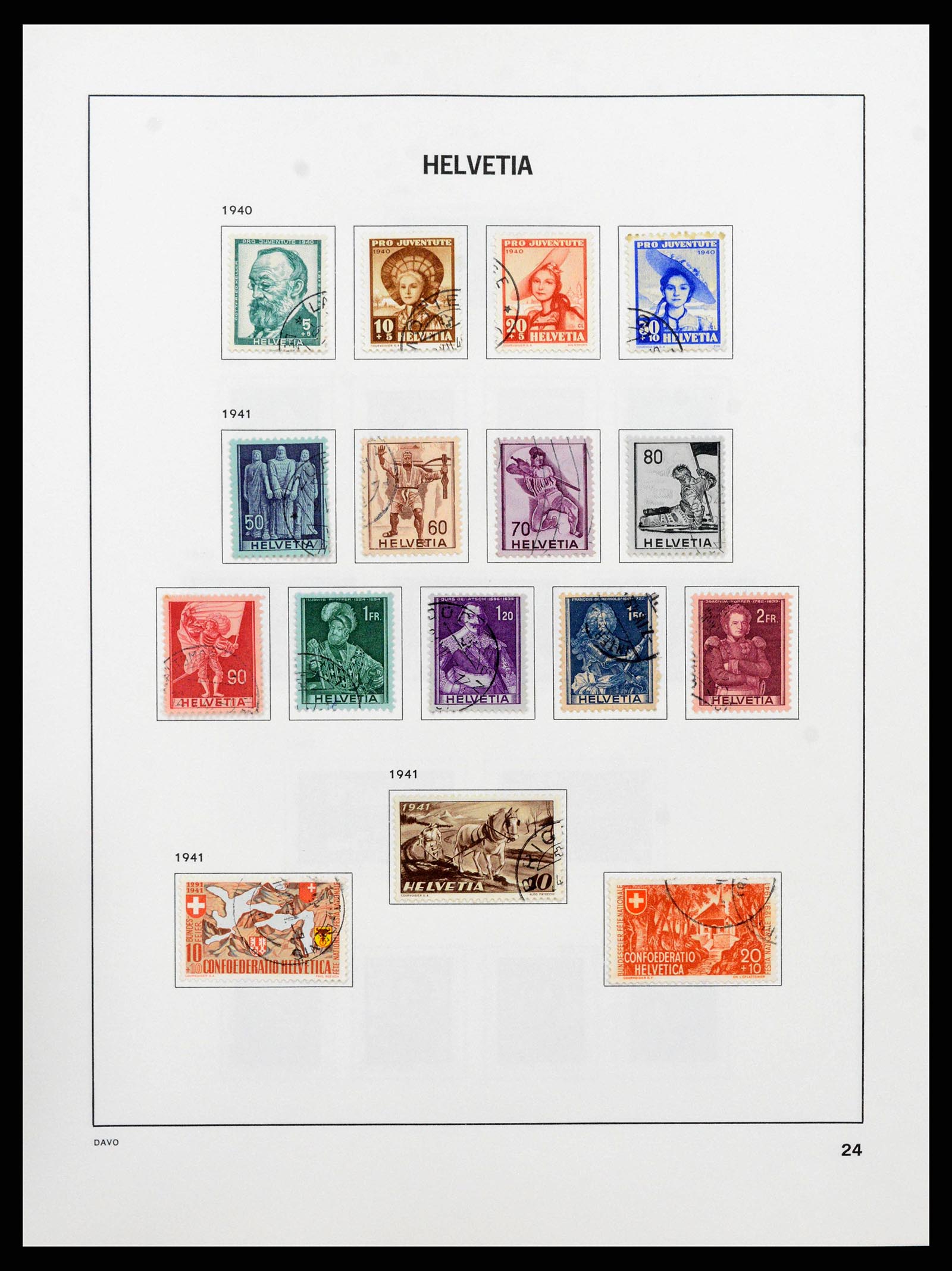 38657 0025 - Stamp collection 38657 Switzerland 1843-1998.