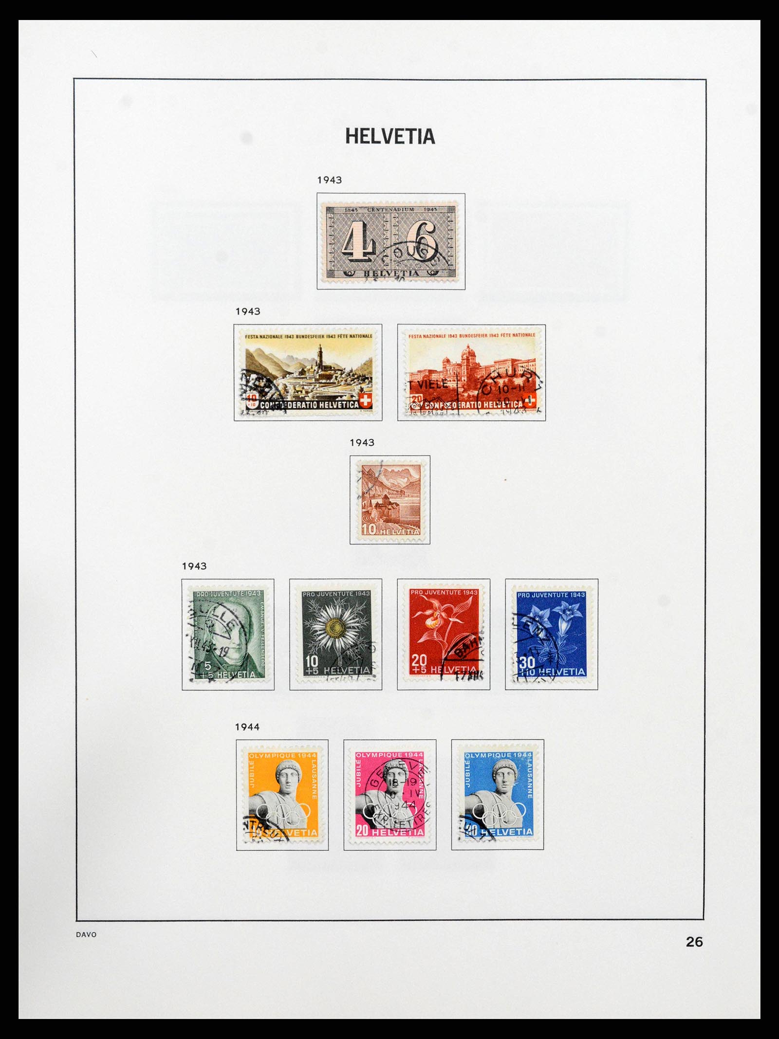 38657 0027 - Stamp collection 38657 Switzerland 1843-1998.