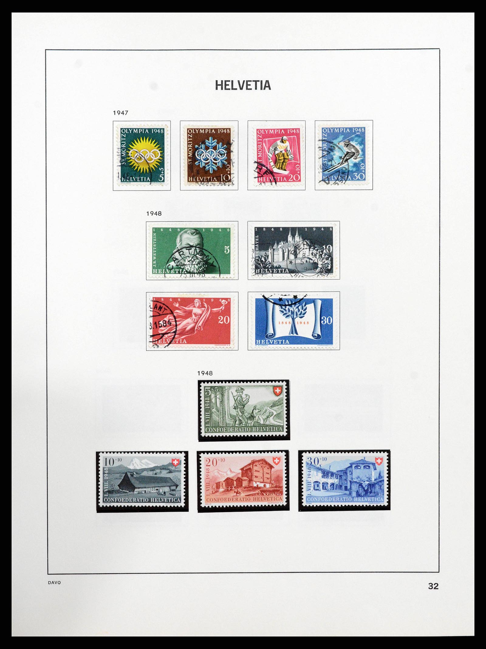 38657 0033 - Stamp collection 38657 Switzerland 1843-1998.