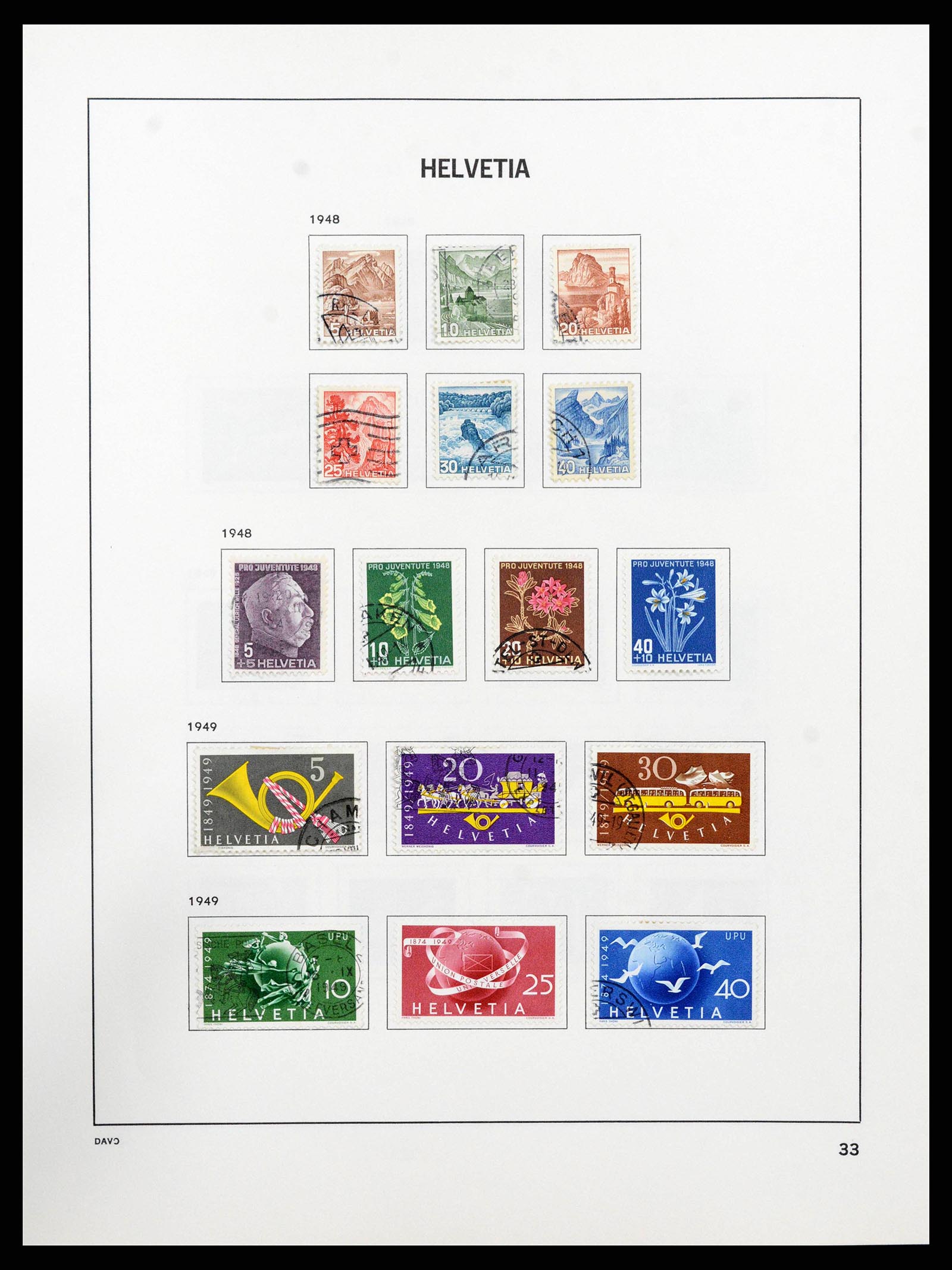 38657 0034 - Stamp collection 38657 Switzerland 1843-1998.