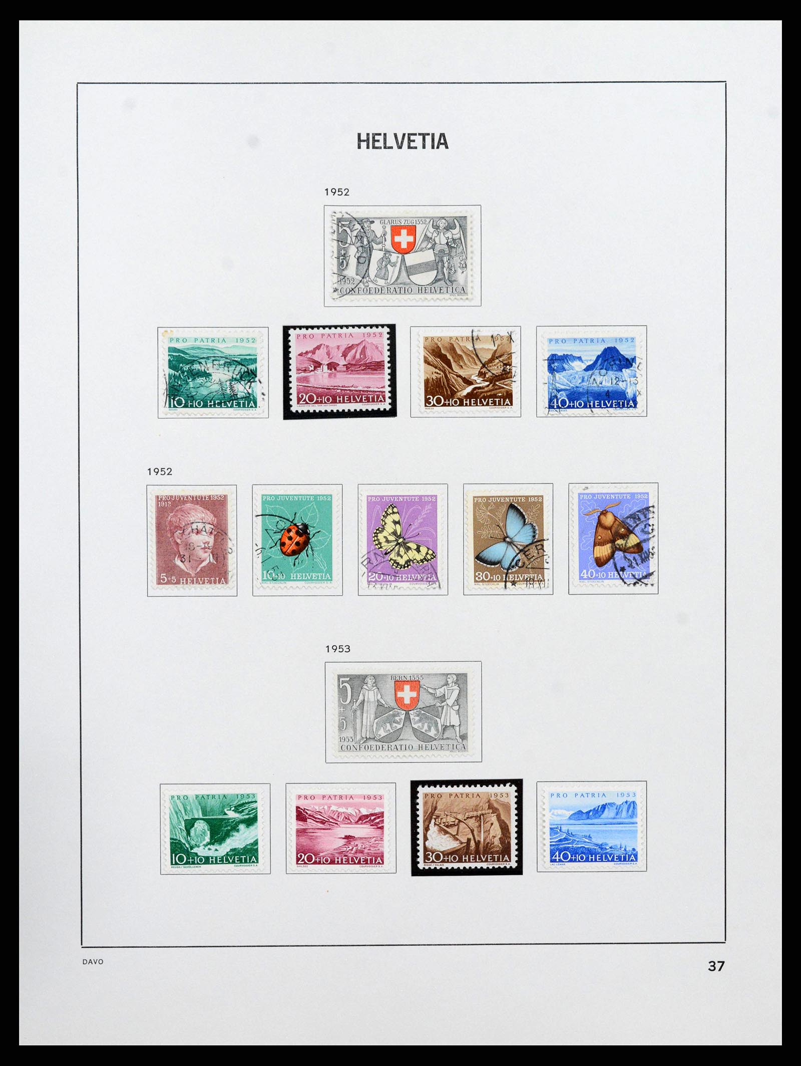 38657 0038 - Stamp collection 38657 Switzerland 1843-1998.