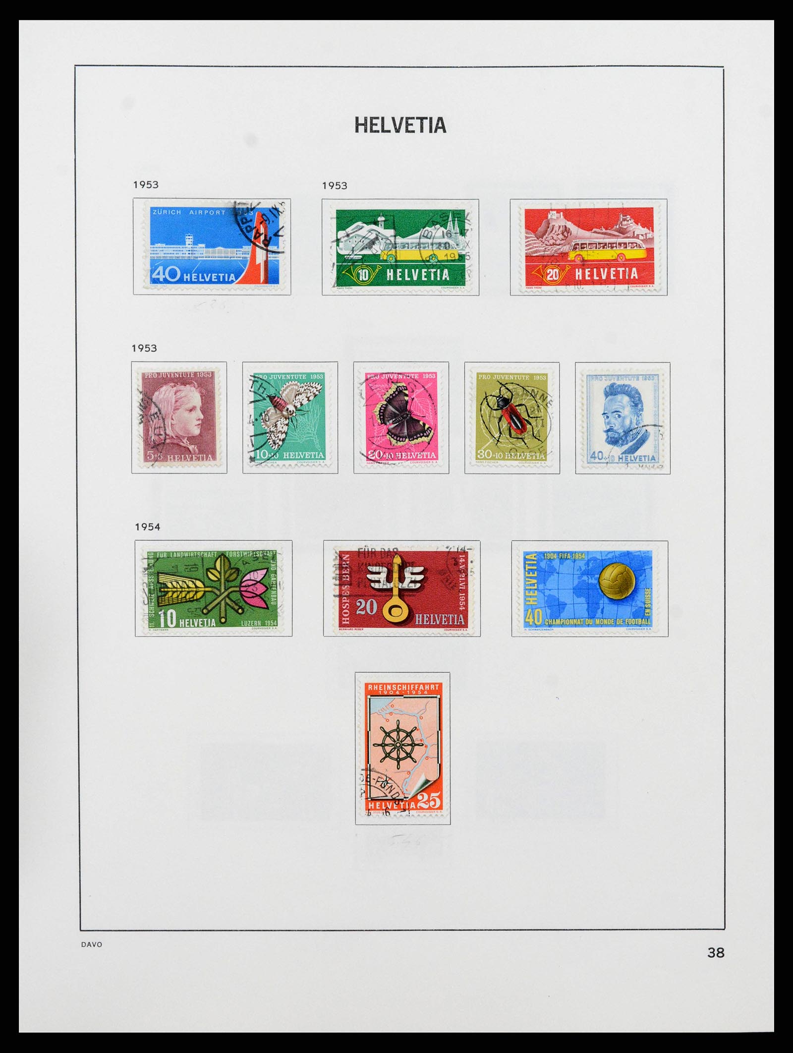 38657 0039 - Stamp collection 38657 Switzerland 1843-1998.