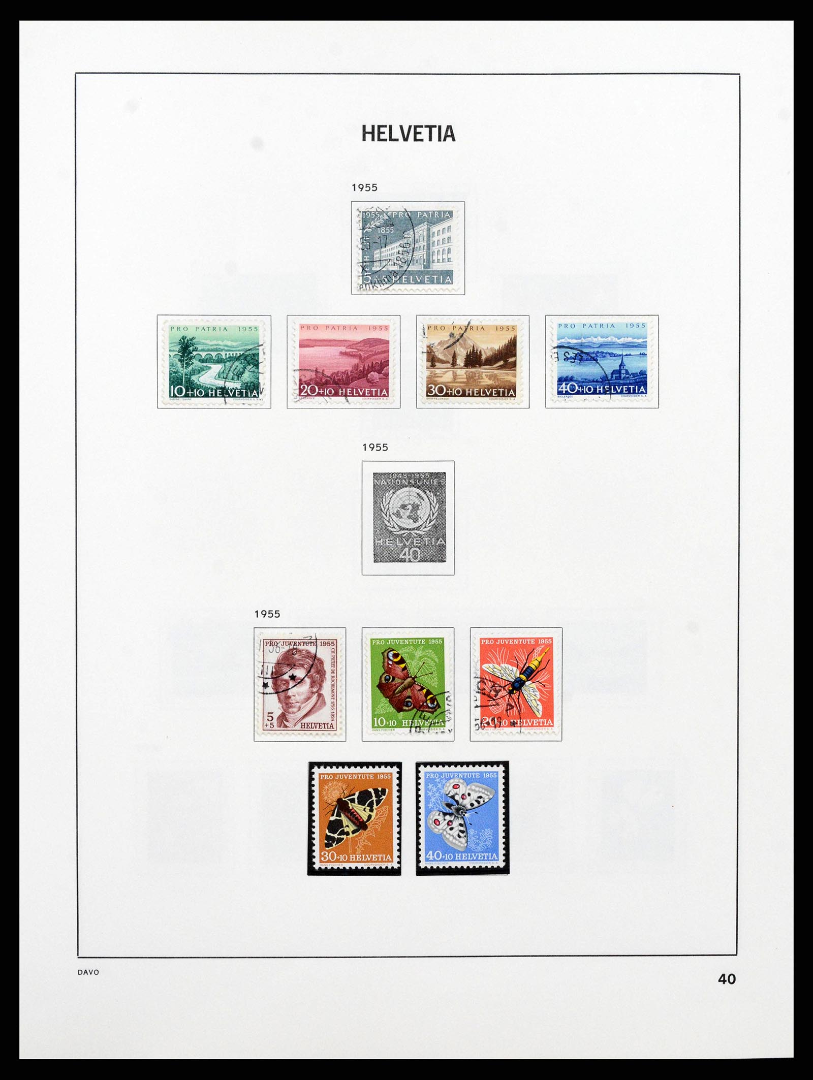 38657 0041 - Postzegelverzameling 38657 Zwitserland 1843-1998.