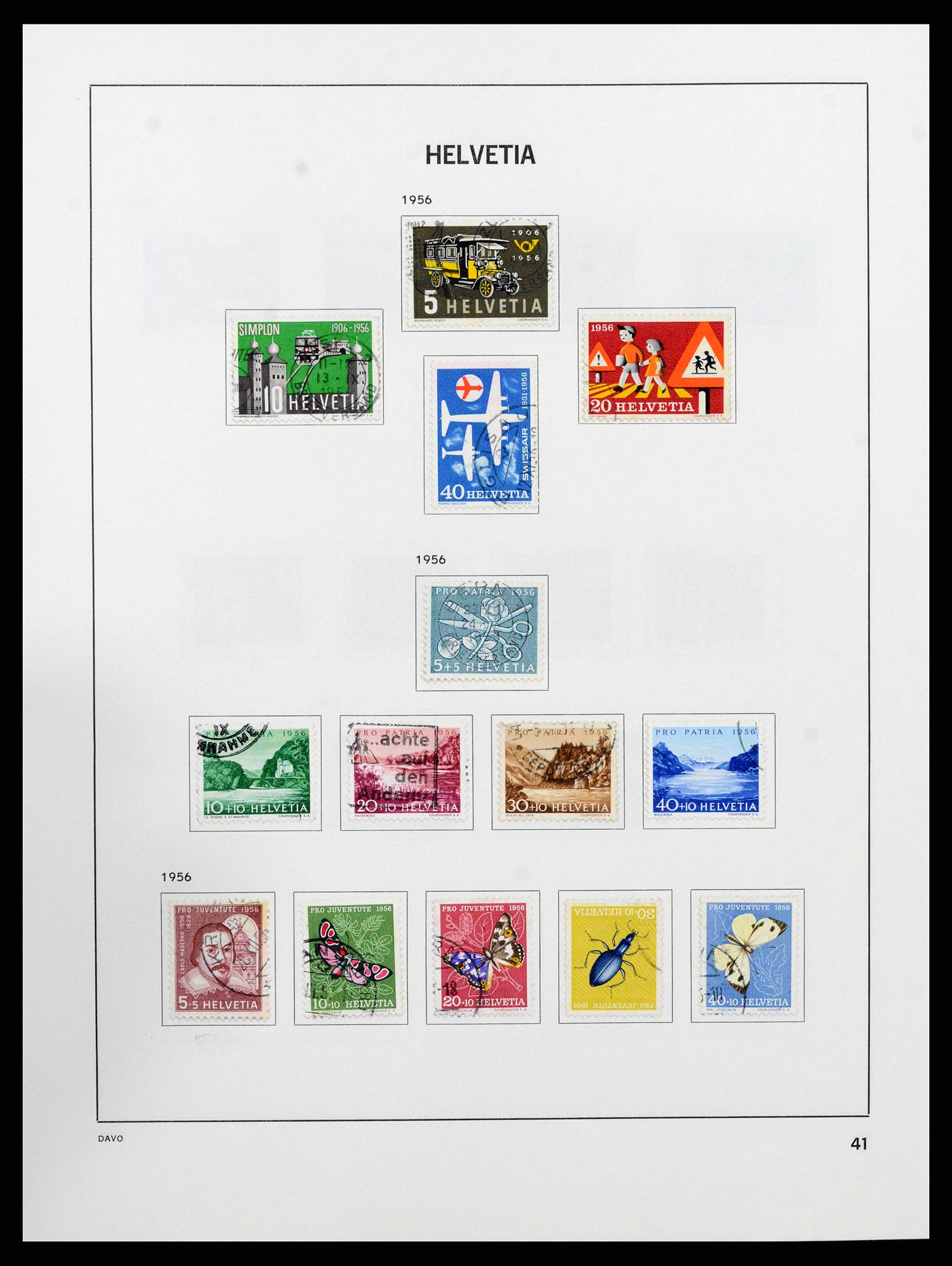 38657 0042 - Postzegelverzameling 38657 Zwitserland 1843-1998.