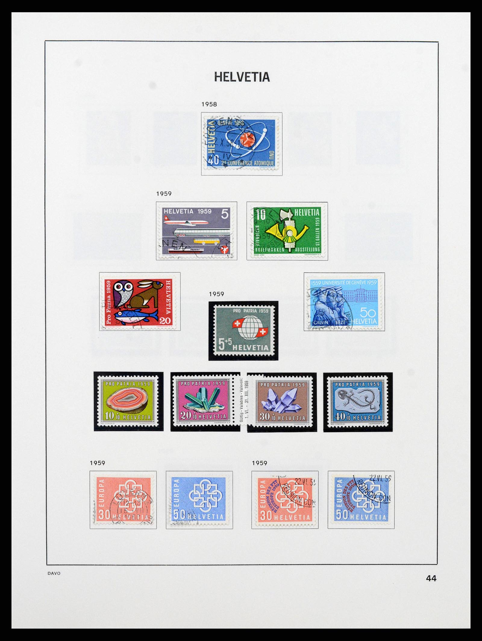 38657 0045 - Stamp collection 38657 Switzerland 1843-1998.