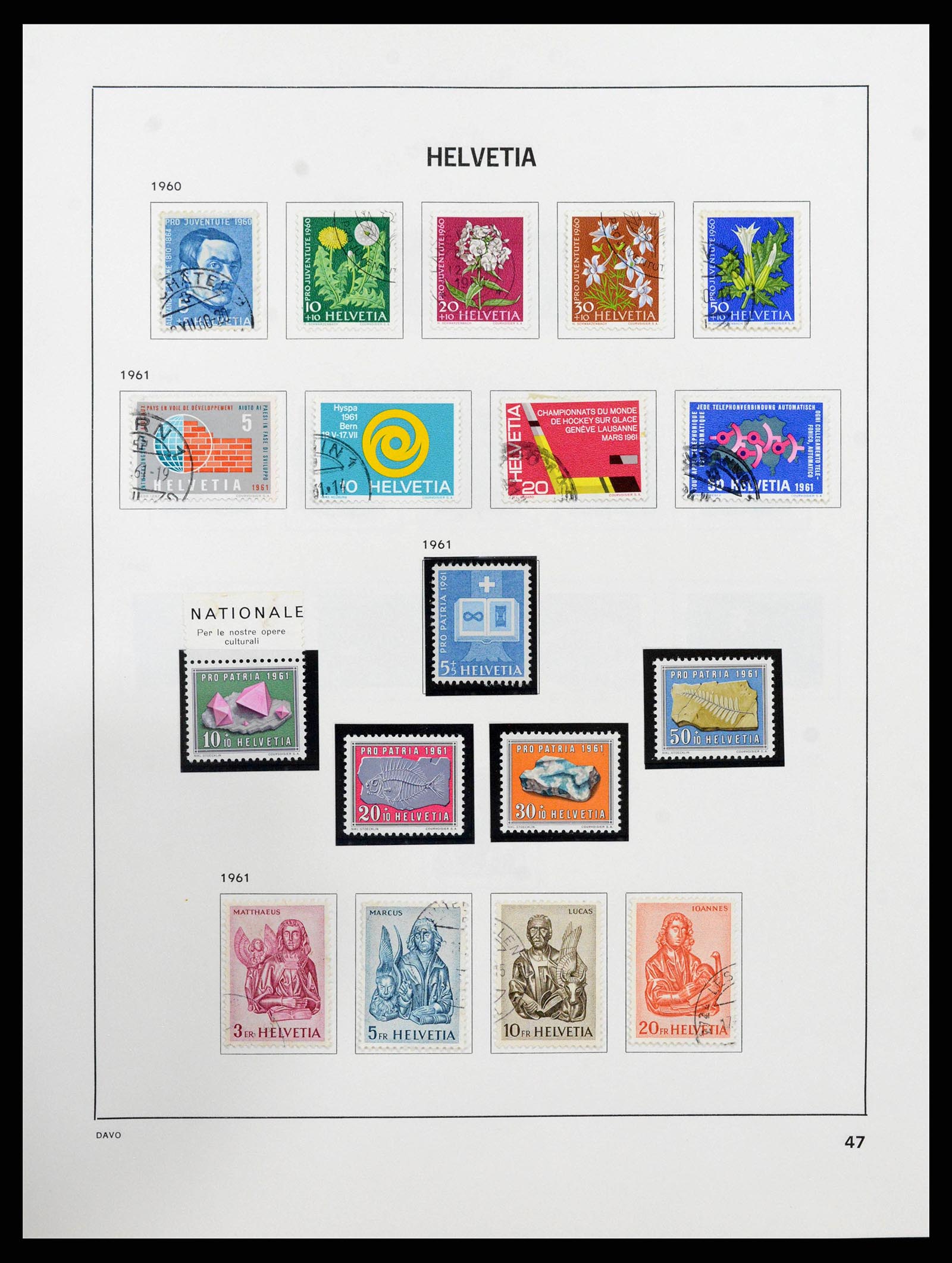 38657 0048 - Postzegelverzameling 38657 Zwitserland 1843-1998.